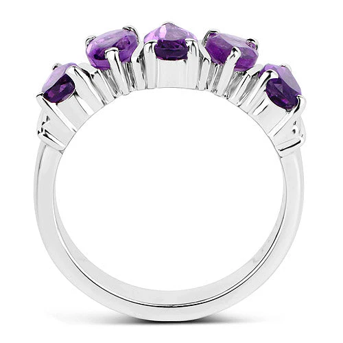 1.85 Carat Genuine Amethyst .925 Sterling Silver Ring - Image 7