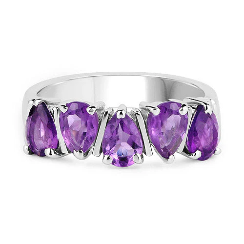 1.85 Carat Genuine Amethyst .925 Sterling Silver Ring - Image 8