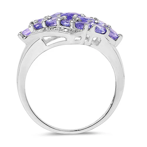 1.85 Carat Genuine Tanzanite .925 Sterling Silver Ring - Image 6