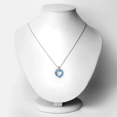 1.90 Carat Genuine Swiss Blue Topaz .925 Sterling Silver Pendant - Image 6