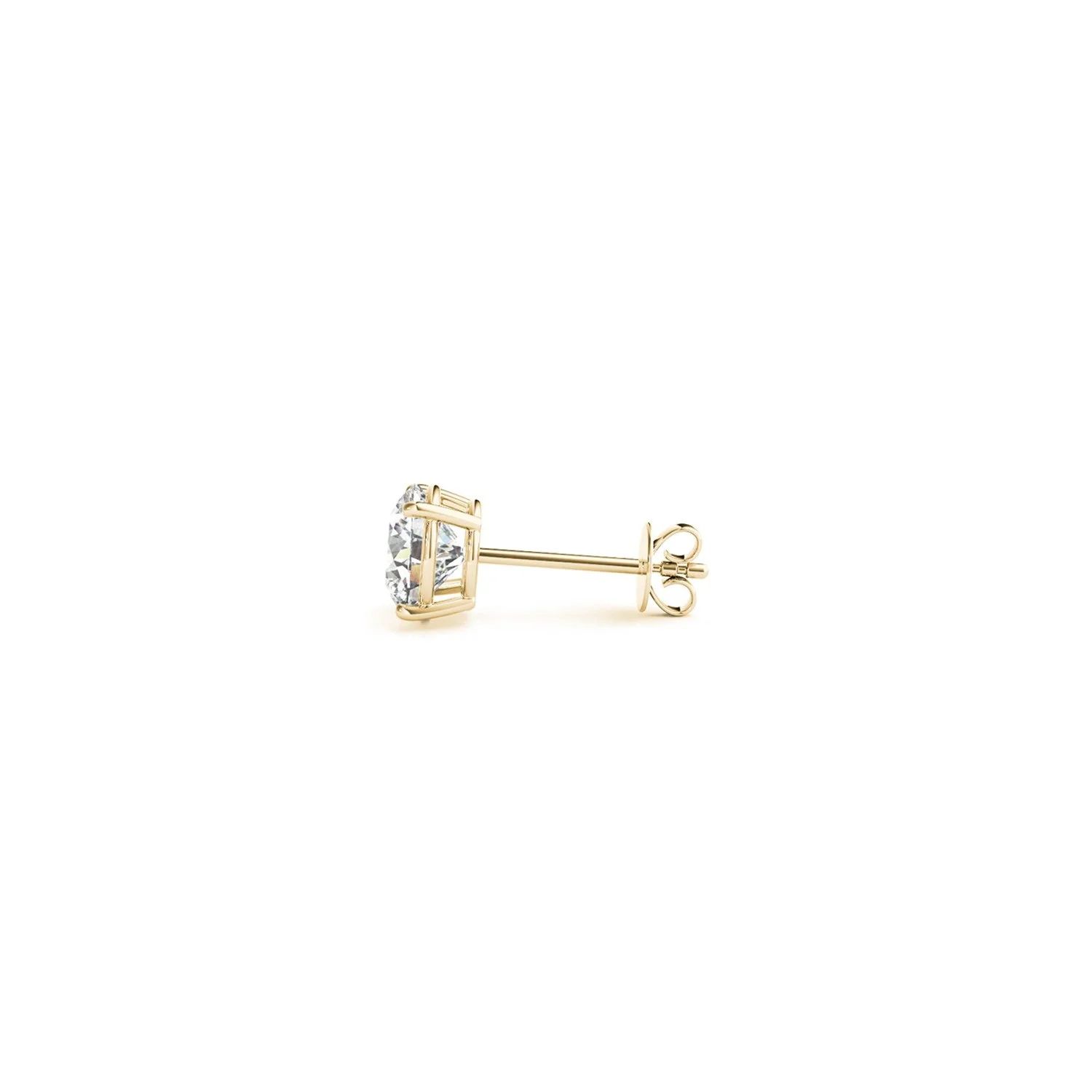 1 cttw Certified IGI Lab Grown Round Diamond Stud Earrings 14k Yellow Gold (G/VS2) - Image 6