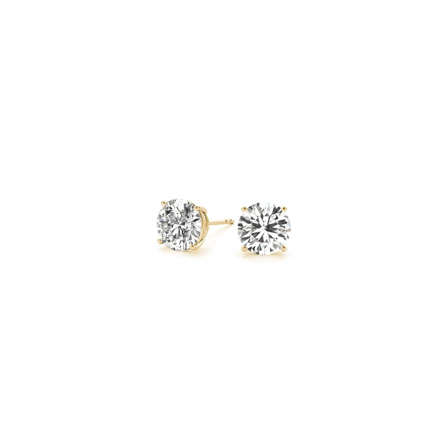 1 cttw Certified IGI Lab Grown Round Diamond Stud Earrings 14k Yellow Gold (G/VS2) - Image 7