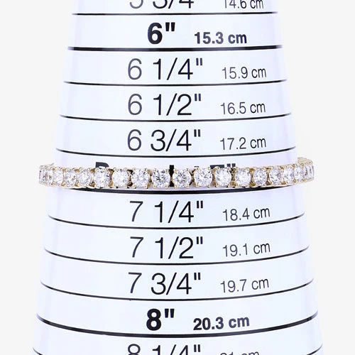 10.00 Carat Lab Grown Diamond 14K Yellow Gold Bracelet - Image 6