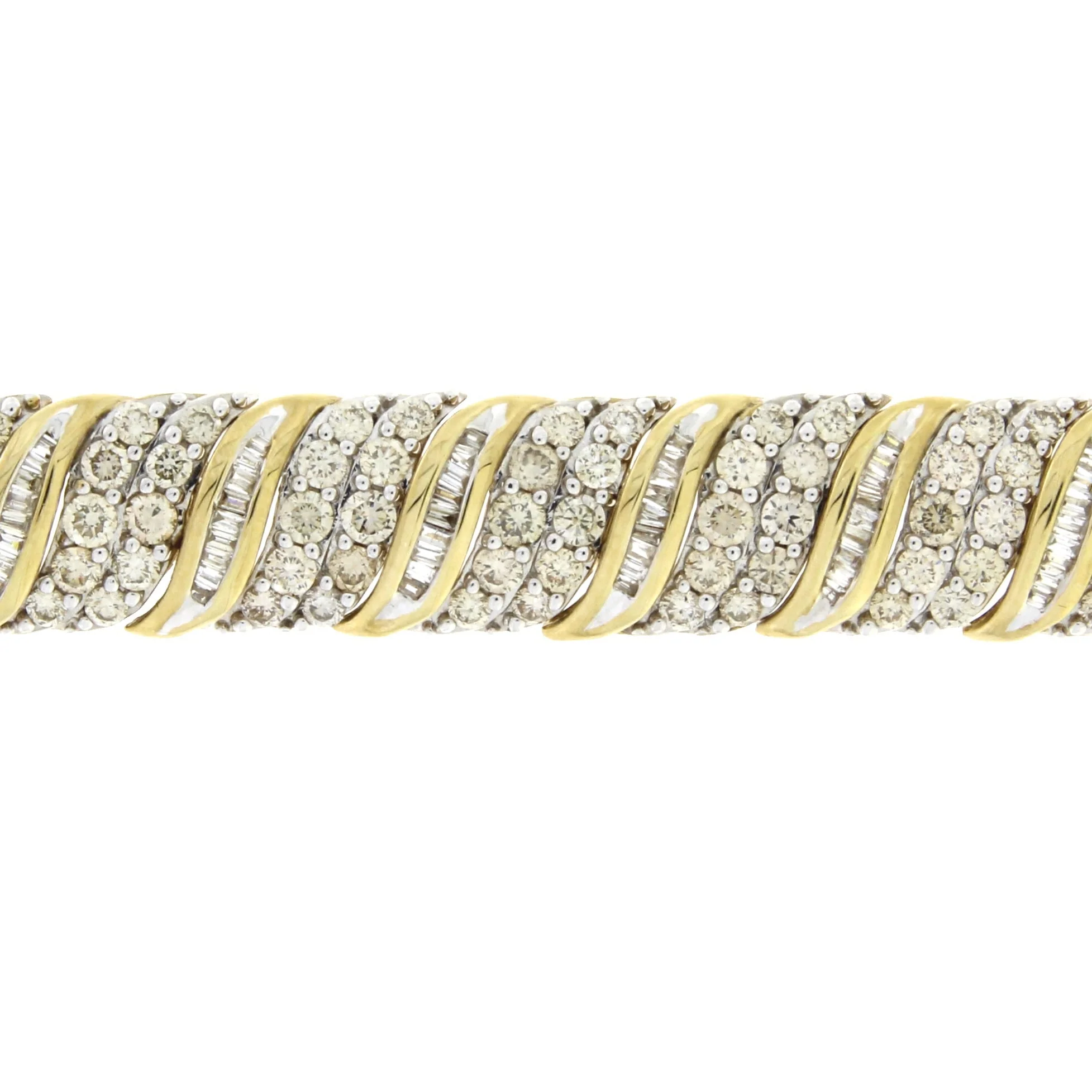 10.00ct Diamond Tennis Bracelet 10KT Yellow Gold - Image 2