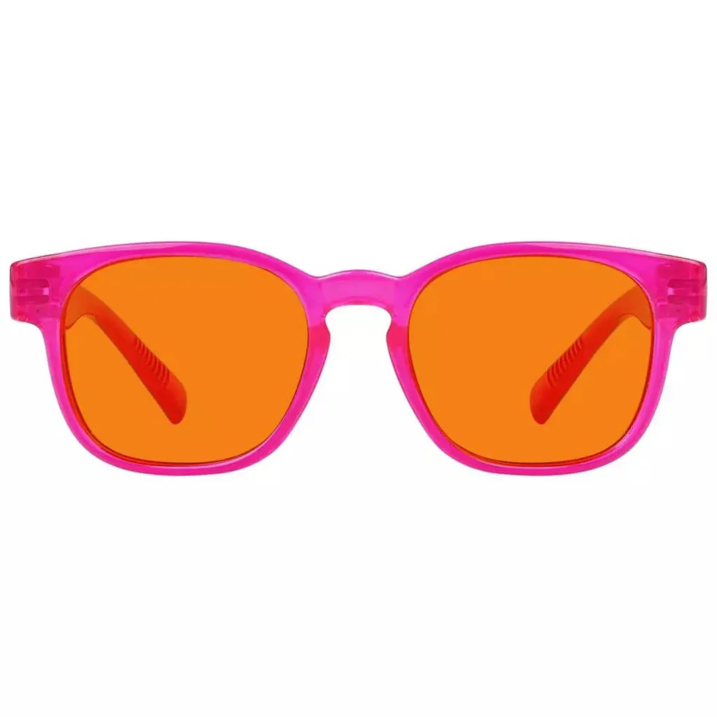 100% Blue Blocking Orange Lens Square Metalless Glasses NR144-B98 - Image 12