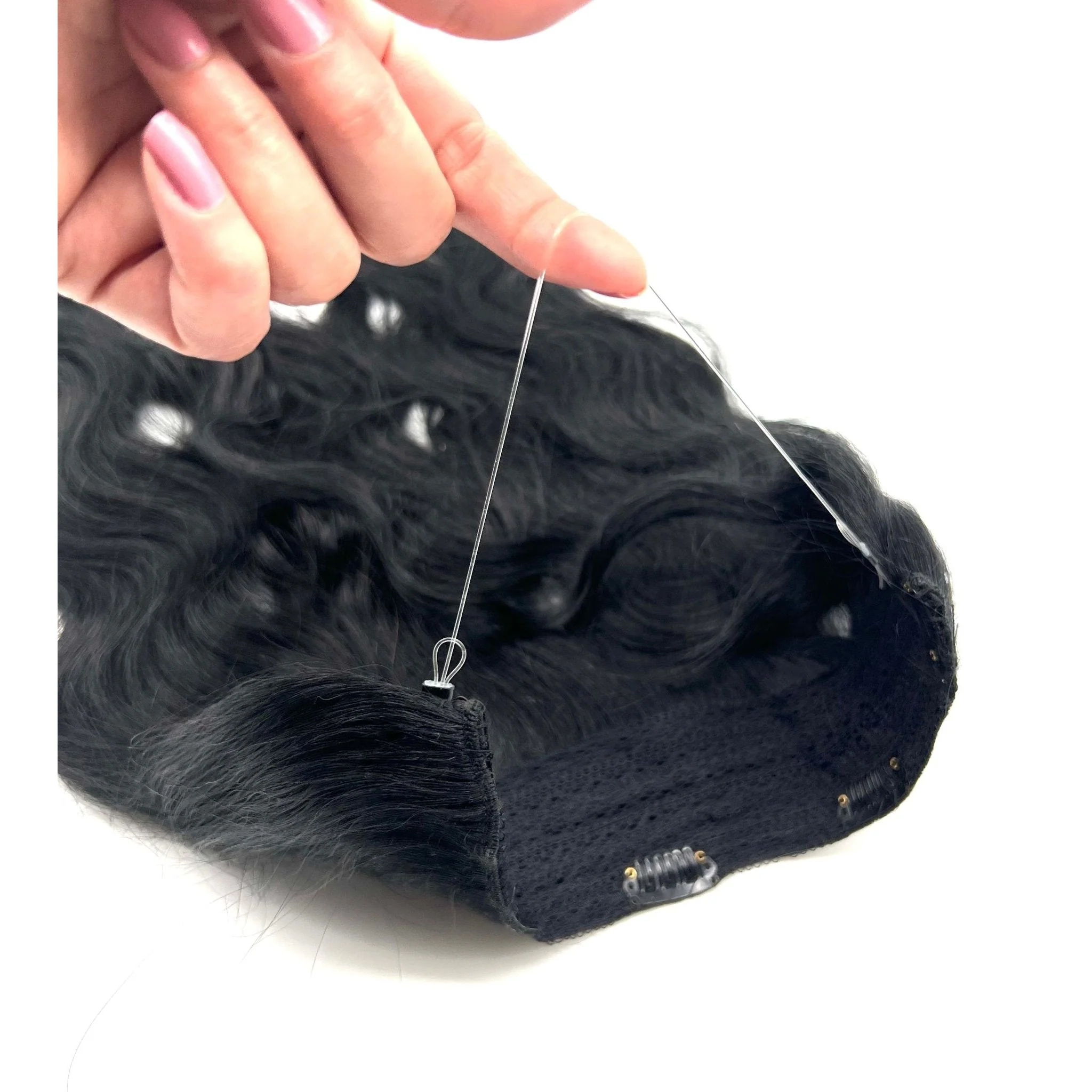 100% Human Hair Vip Brand BandX Halo  Body Wave 18'' with Clip - Image 7