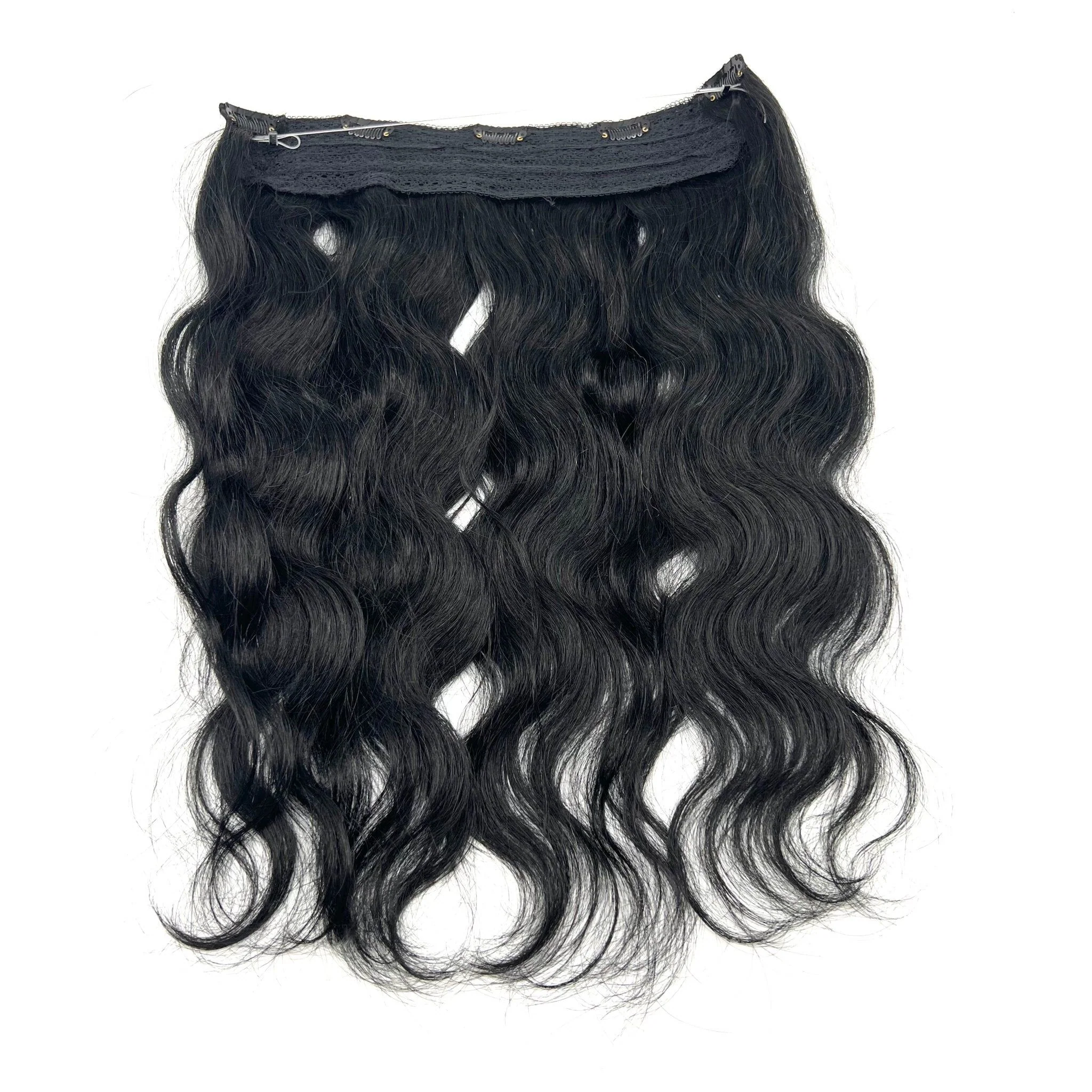 100% Human Hair Vip Brand BandX Halo  Body Wave 18'' with Clip - Image 8