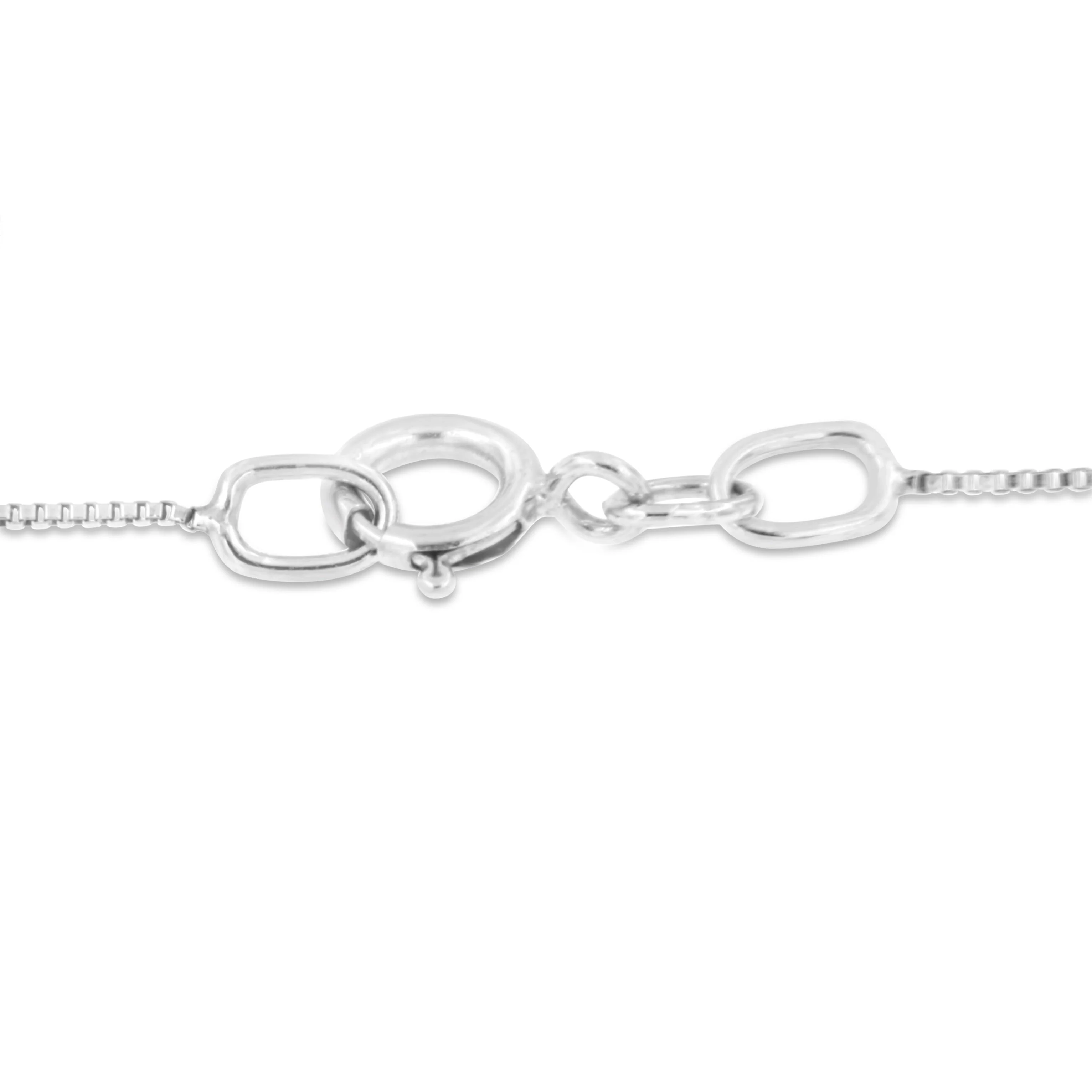 10k Rose Gold and Sterling Silver 1/10ct TDW Round Cut Diamond Interlocked Heart and Ribbon Pendant Necklace (H-I, I1-I2) - Image 6