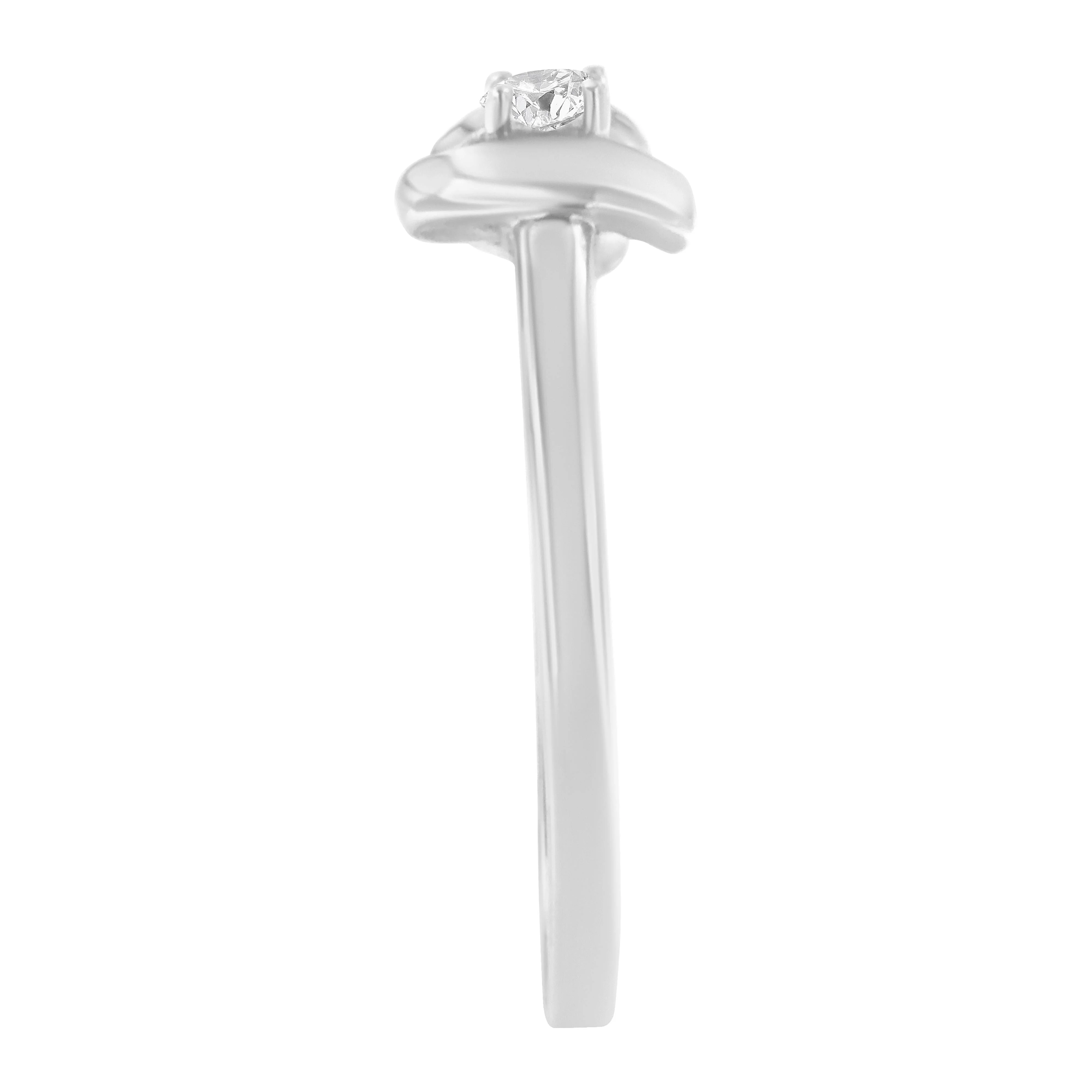 10K White Gold Diamond Promise Ring (1/10 Cttw, H-I Color, SI2-I1 Clarity) - Size 6 - Image 5