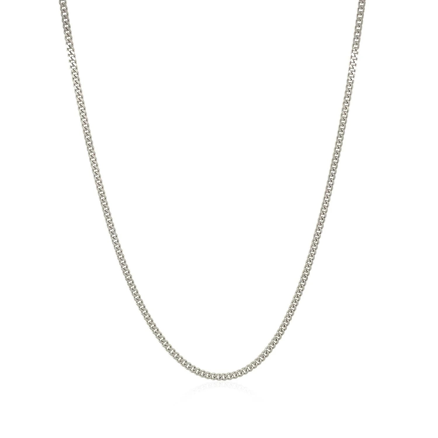 10k White Gold Gourmette Chain 1.5mm - Image 2