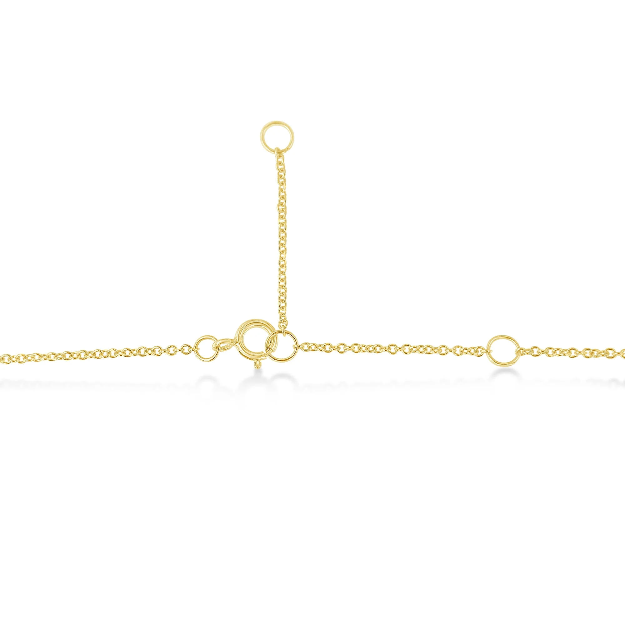 10K Yellow Gold 1/2 Carat Round Brilliant-Cut Diamond Modern Bezel-Set Solitaire 16"-18" Pendant Necklace (H-I Color, SI2-I1 Clarity) - Image 3