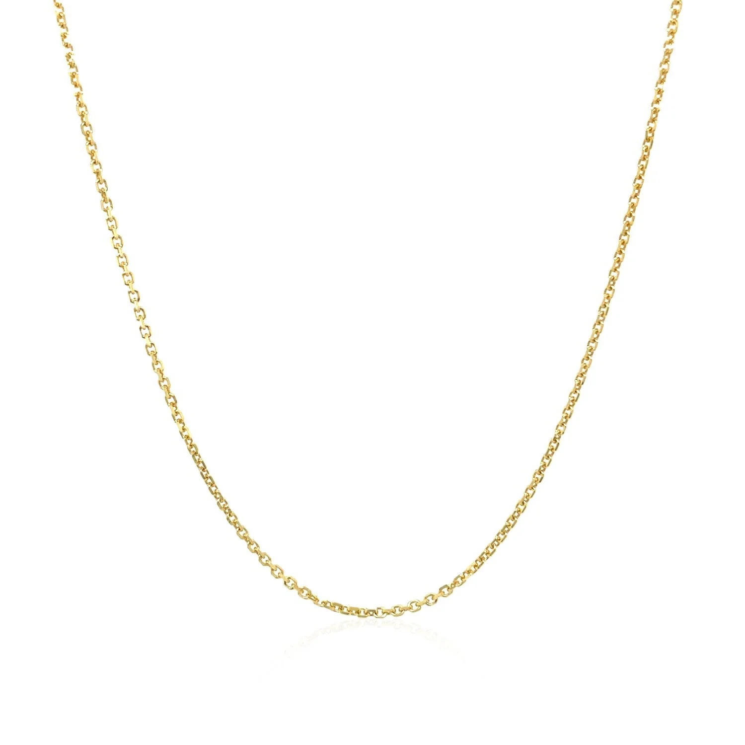 10k Yellow Gold Cable Chain 1.1mm - Image 2