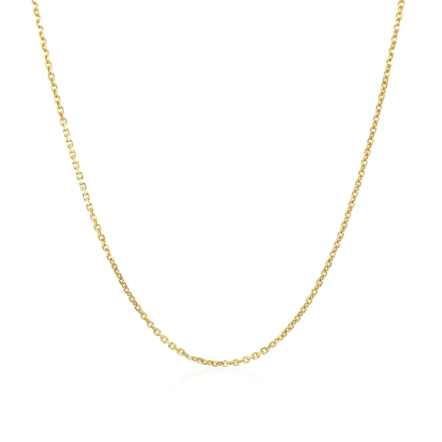 10k Yellow Gold Cable Chain 1.1mm - Image 7