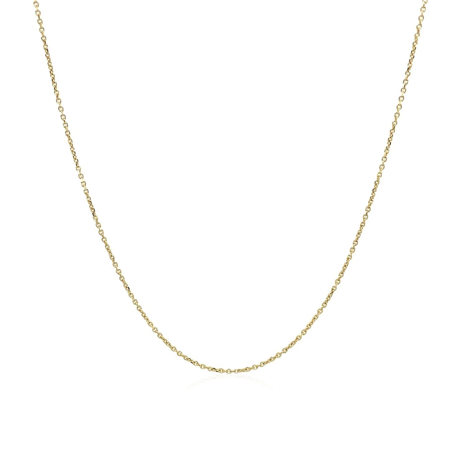 10k Yellow Gold Cable Link Chain (0.50 mm) - Image 2