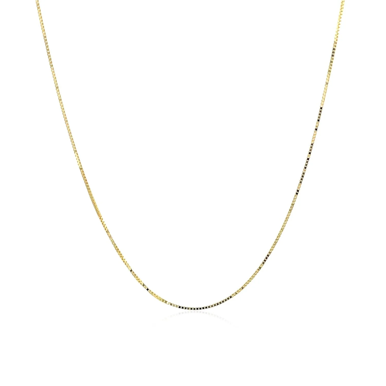 10k Yellow Gold Classic Box Chain 0.45mm - Image 7
