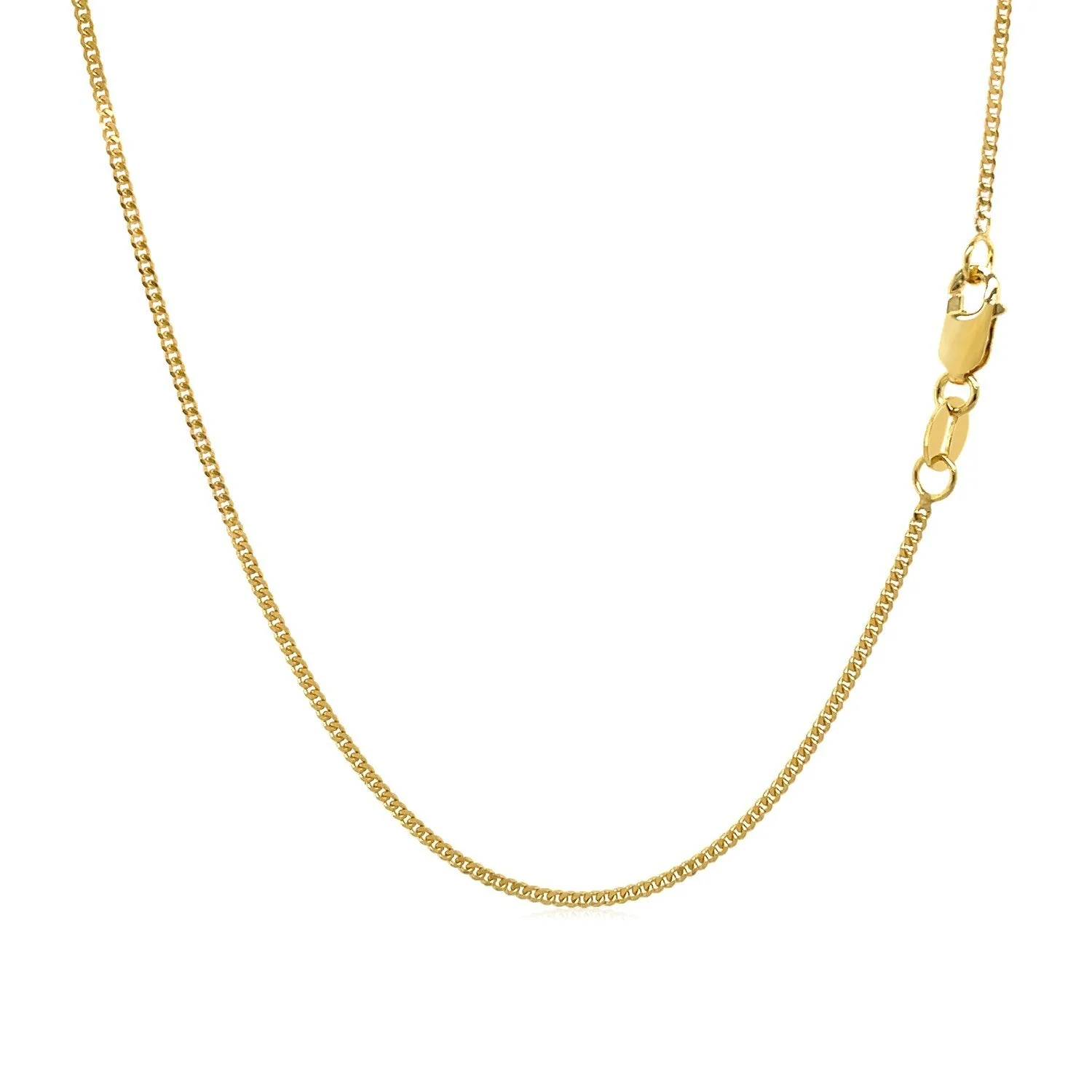 10k Yellow Gold Gourmette Chain 1.0mm - Image 2