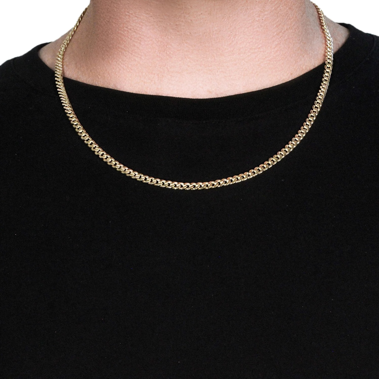 10k Yellow Gold Miami Cuban Semi Solid Chain (4.50 mm) - Image 9