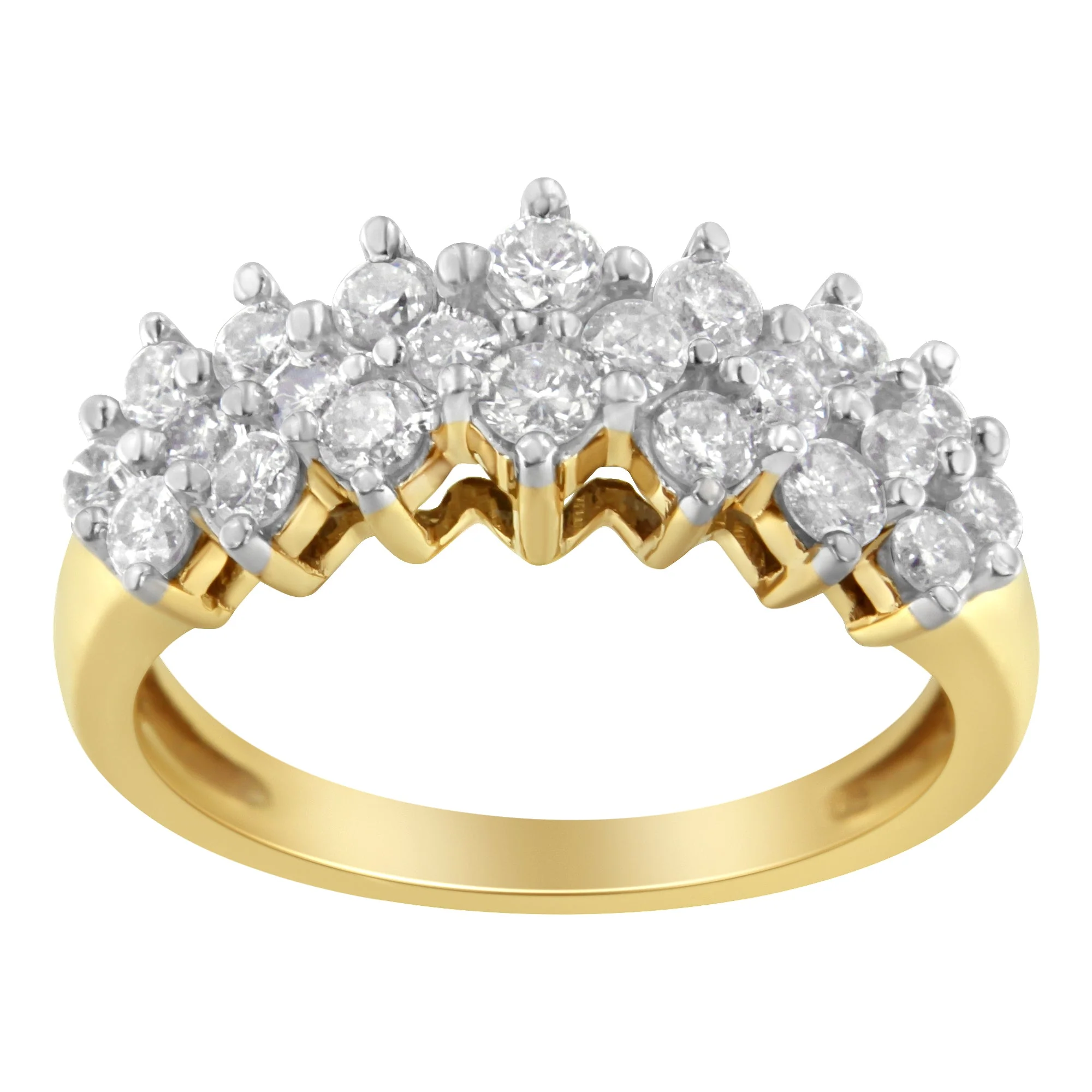 10K Yellow Gold Round Diamond Ring (1 cttw, J-K Color, I1-I2 Clarity) - Image 4