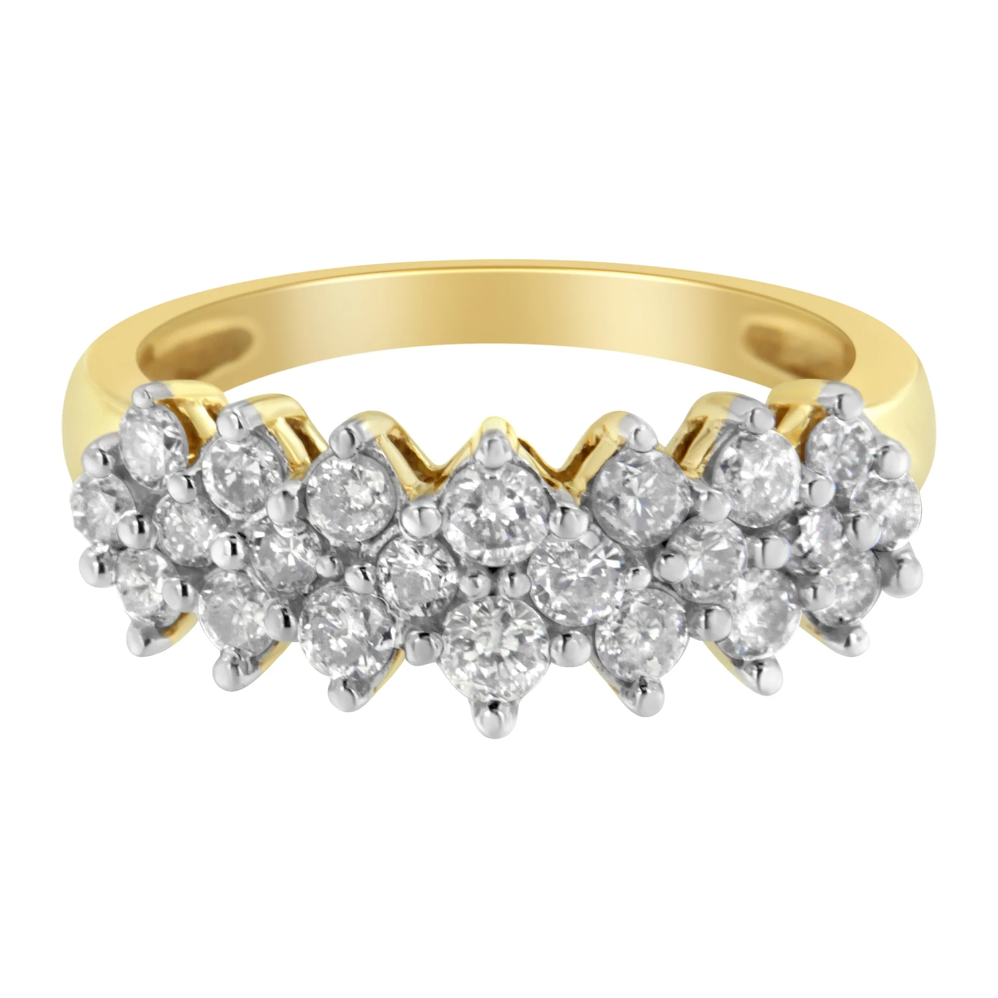 10K Yellow Gold Round Diamond Ring (1 cttw, J-K Color, I1-I2 Clarity) - Image 5