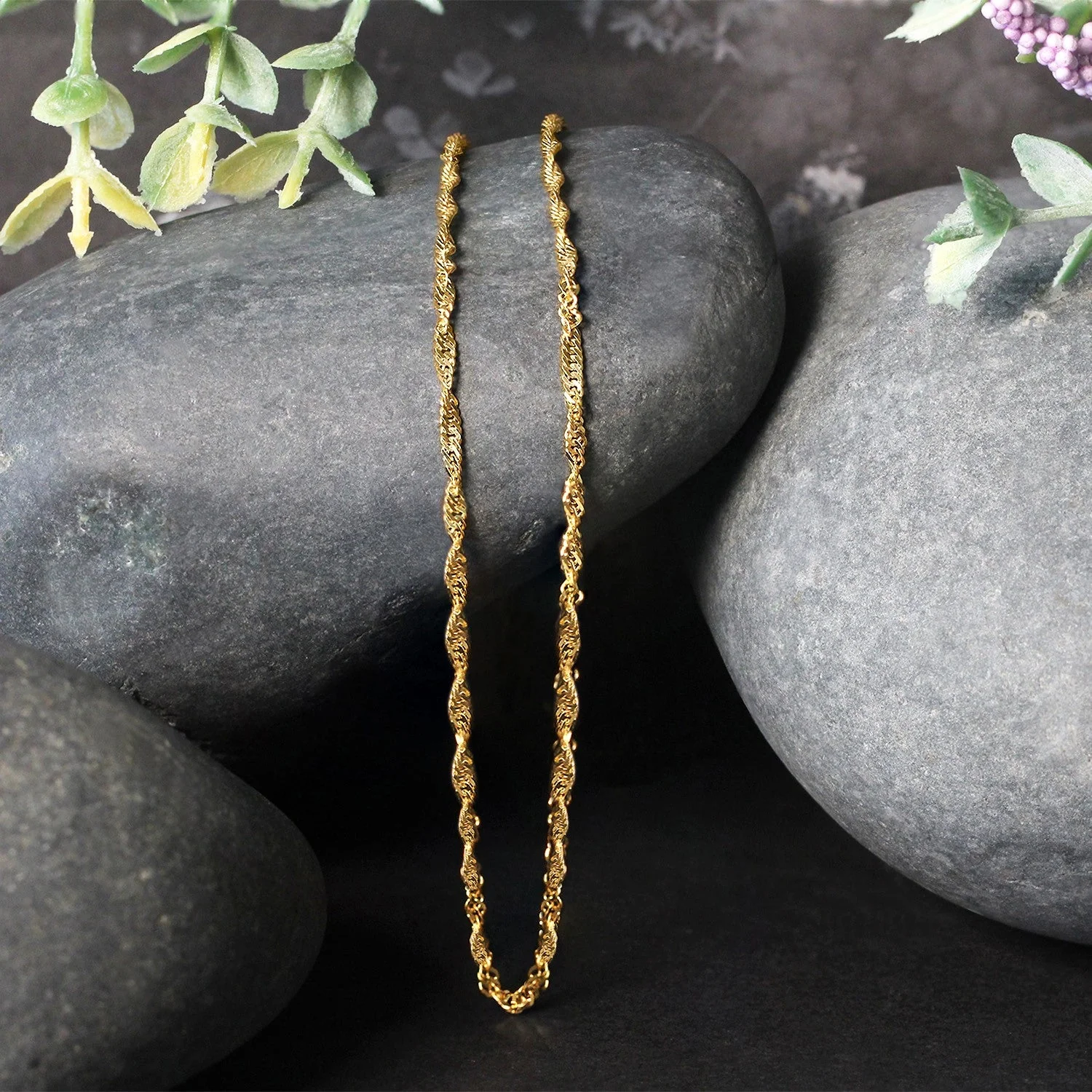 10k Yellow Gold Singapore Chain (1.80 mm) - Image 8