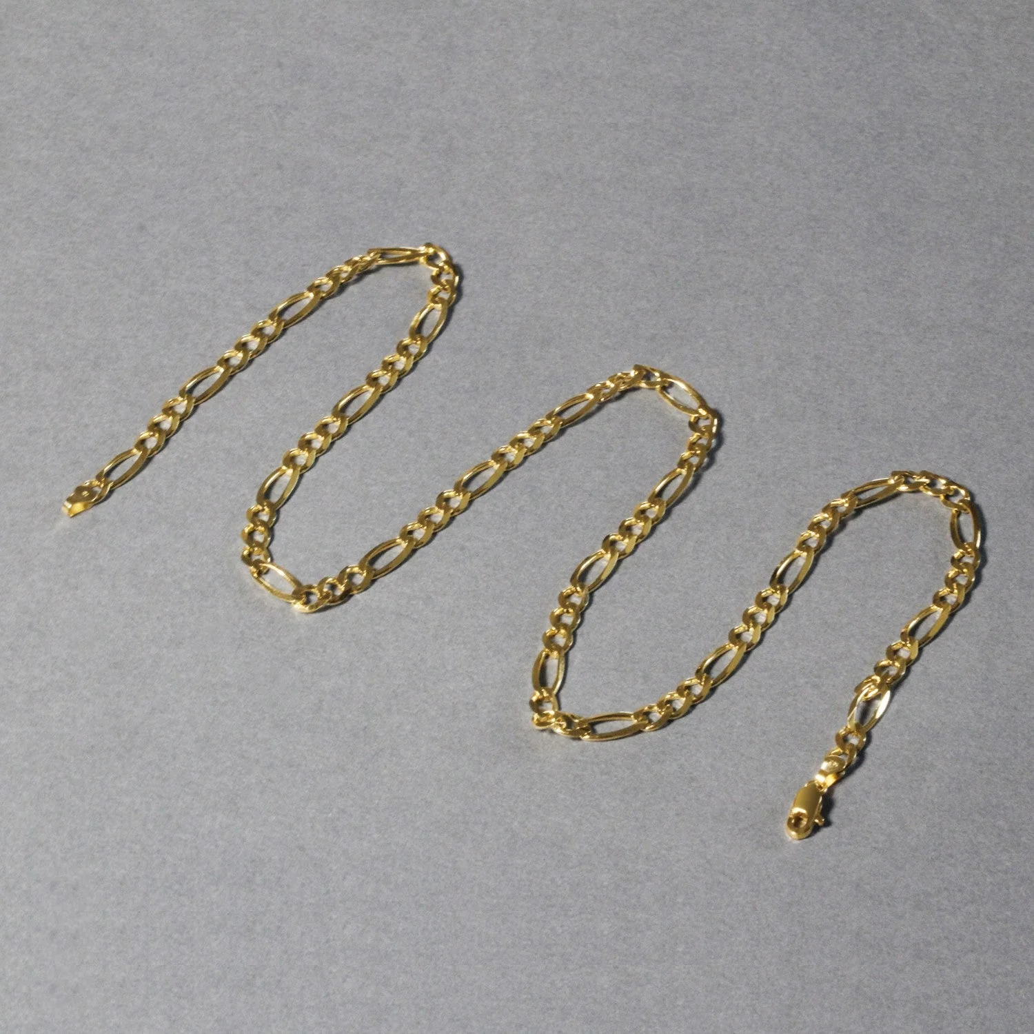 10K Yellow Gold Solid Figaro Chain (4.50 mm) - Image 11