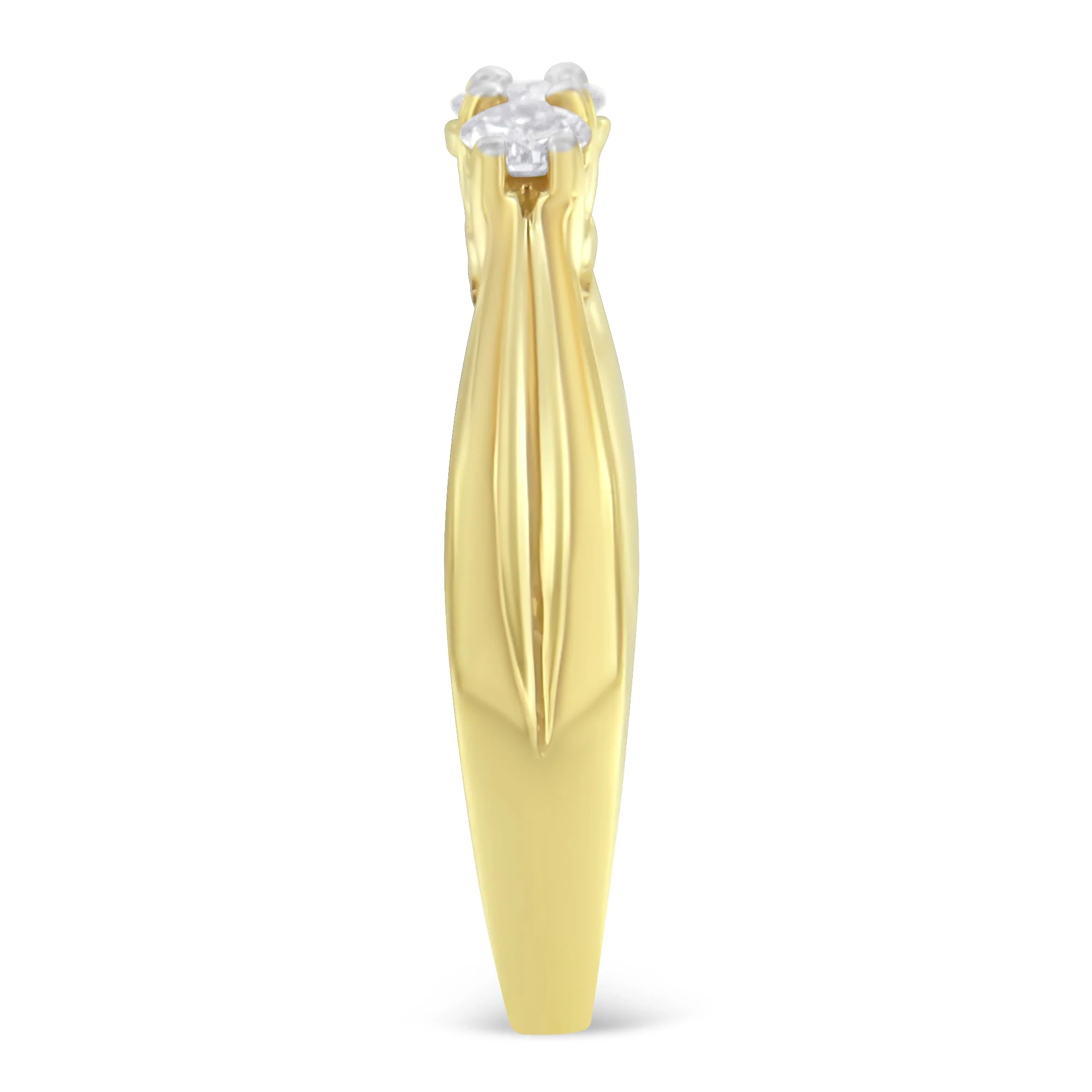 10K Yellow Gold Three-stone Diamond Ring (0.50 cttw, J-K Color, I2-I3 Clarity) - Image 10