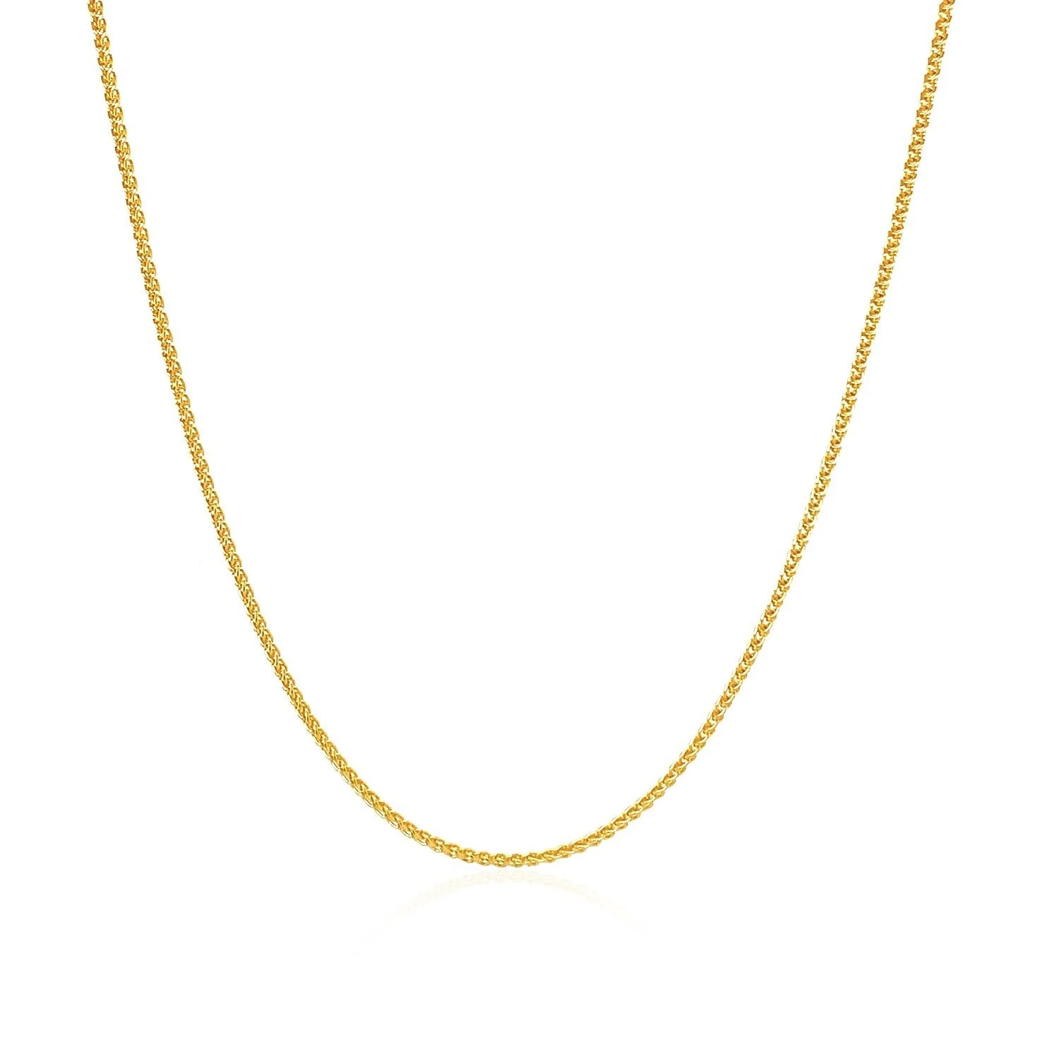 10k Yellow Gold Wheat Chain 1.0mm - Image 2