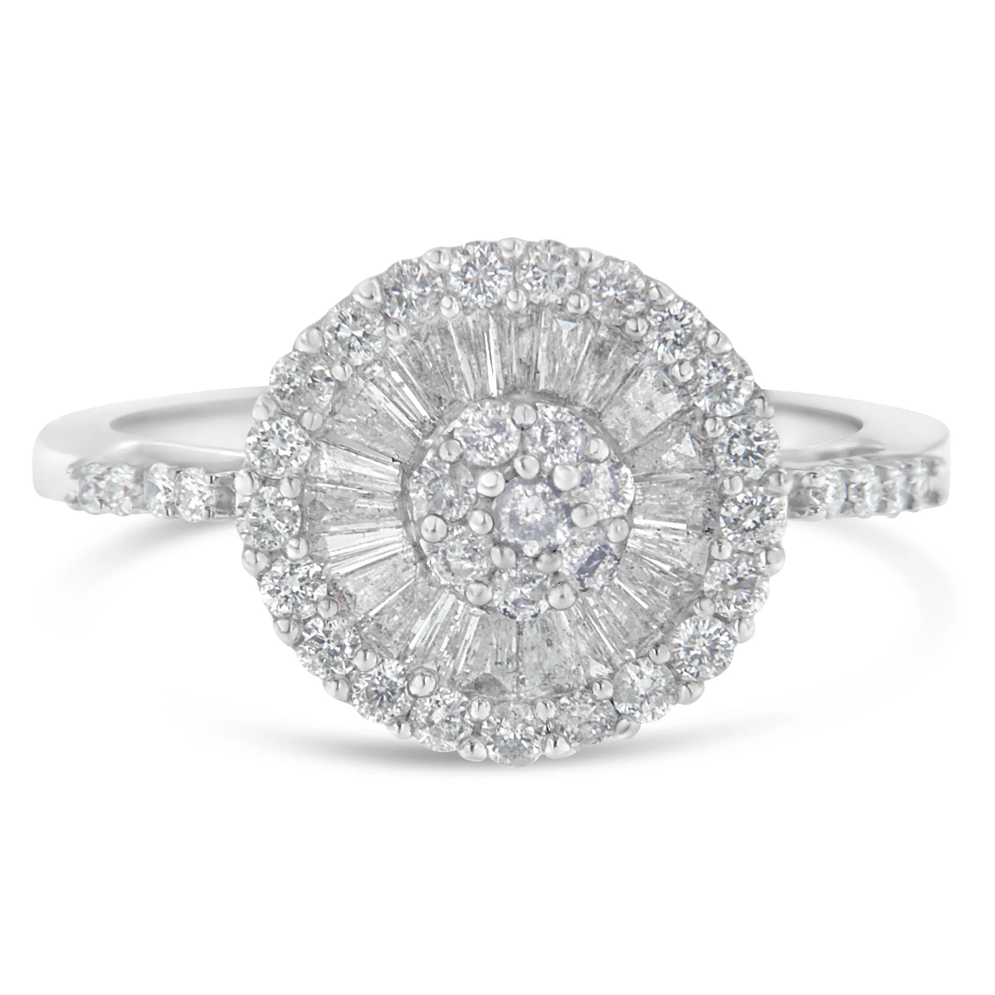 10KT White Gold Diamond Cocktail Ring (1 cttw, H-I Color, SI2-I1 Clarity) - Image 5