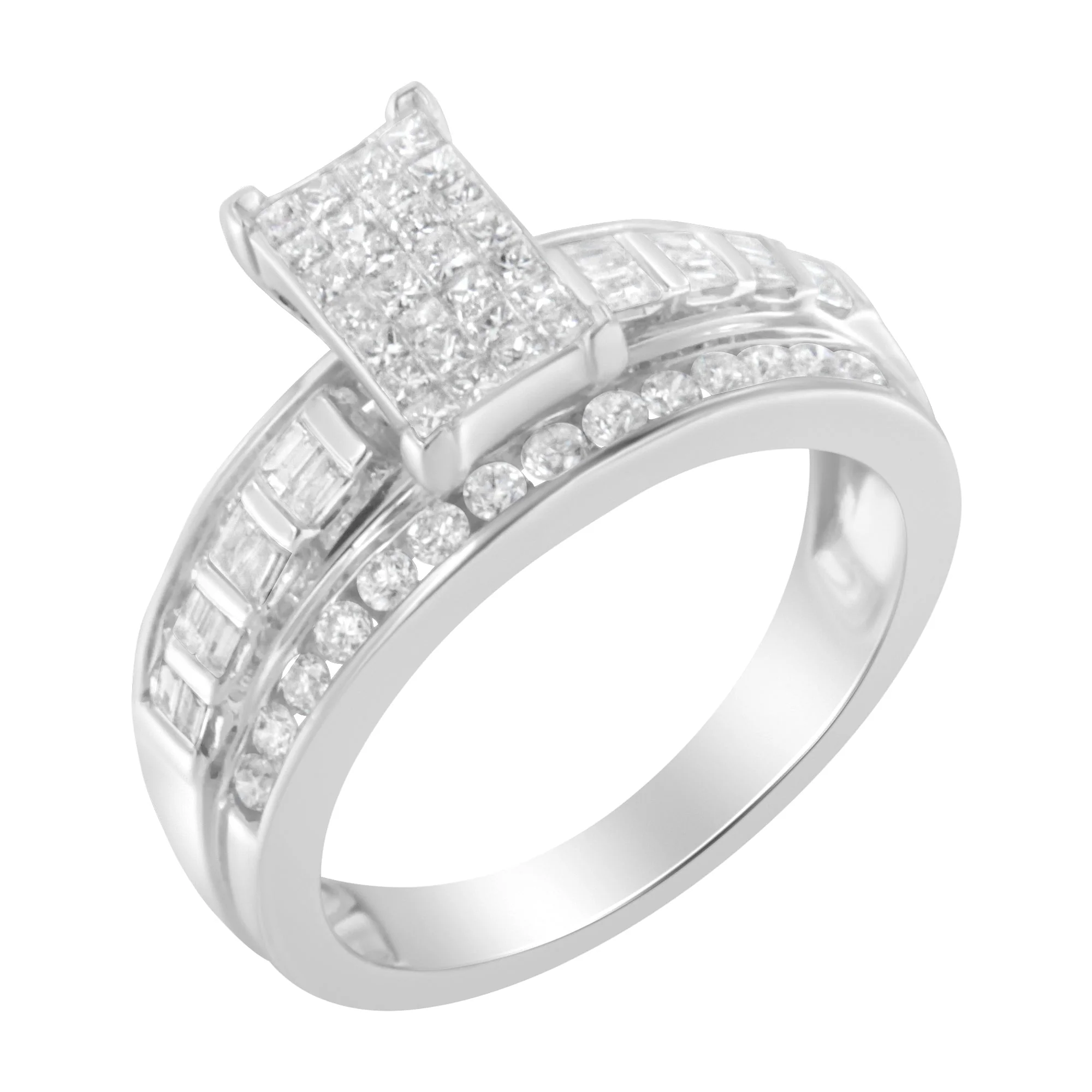 10KT White Gold Diamond Composite Ring (1 cttw, H-I Color, SI2-I1 Clarity) - Image 6