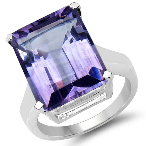 11.47 Carat Genuine Amethyst .925 Sterling Silver Ring - Image 3