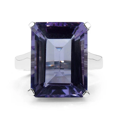 11.47 Carat Genuine Amethyst .925 Sterling Silver Ring - Image 4