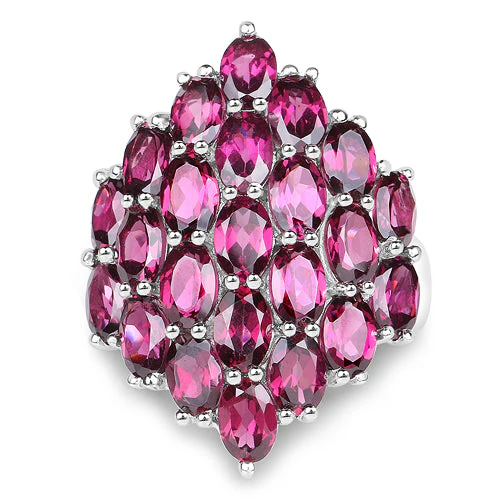 11.50 Carat Genuine Rhodolite .925 Sterling Silver Ring - Image 8