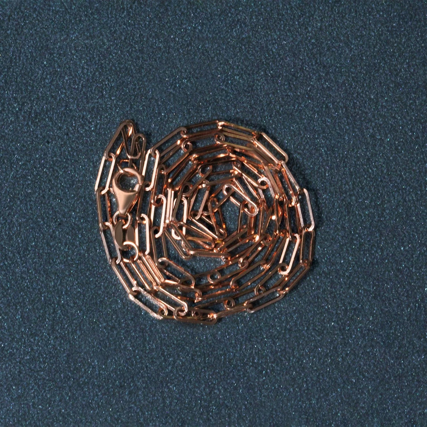 14K Rose Gold Delicate Paperclip Chain (2.1mm) - Image 12