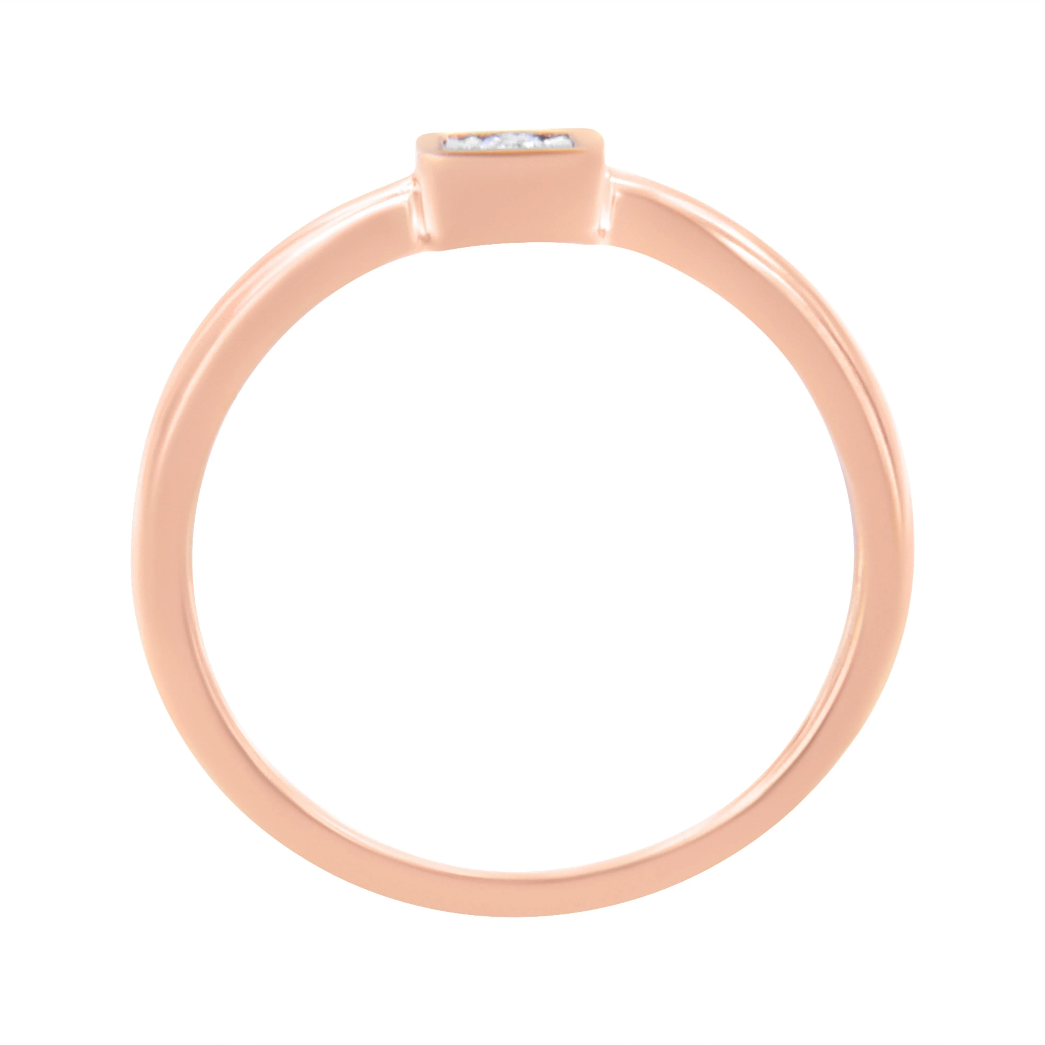 14K Rose Gold Plated .925 Sterling Silver 1/20 cttw Miracle Set Diamond Promise Ring (J-K Color, I1-I2 Clarity) - Size 6 - Image 4