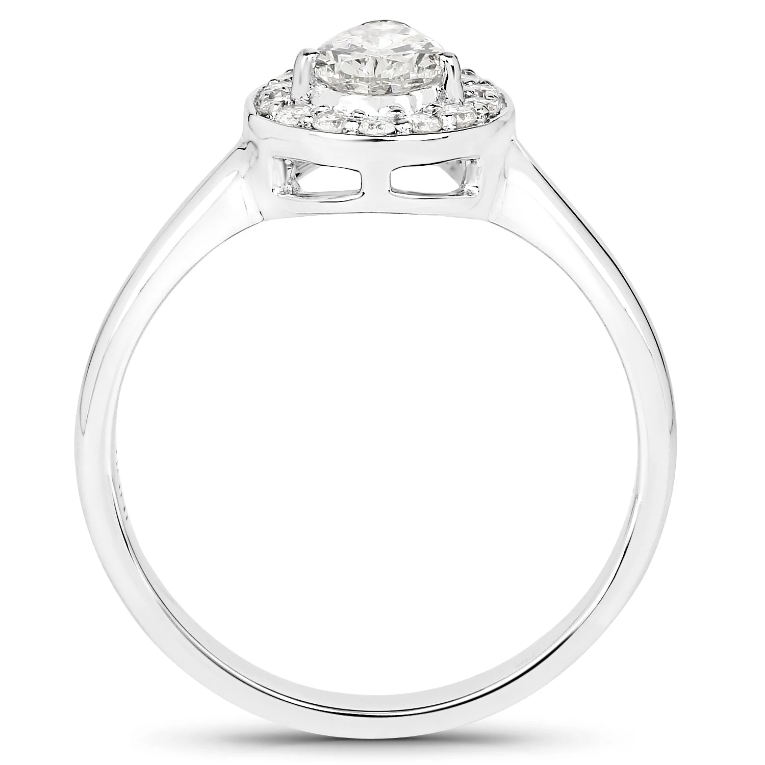 14K White Gold 0.70 Carat Genuine White Diamond Ring - Image 2