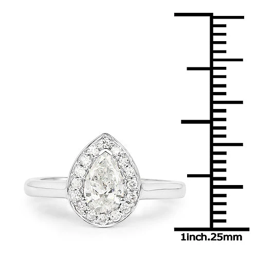14K White Gold 0.70 Carat Genuine White Diamond Ring - Image 6