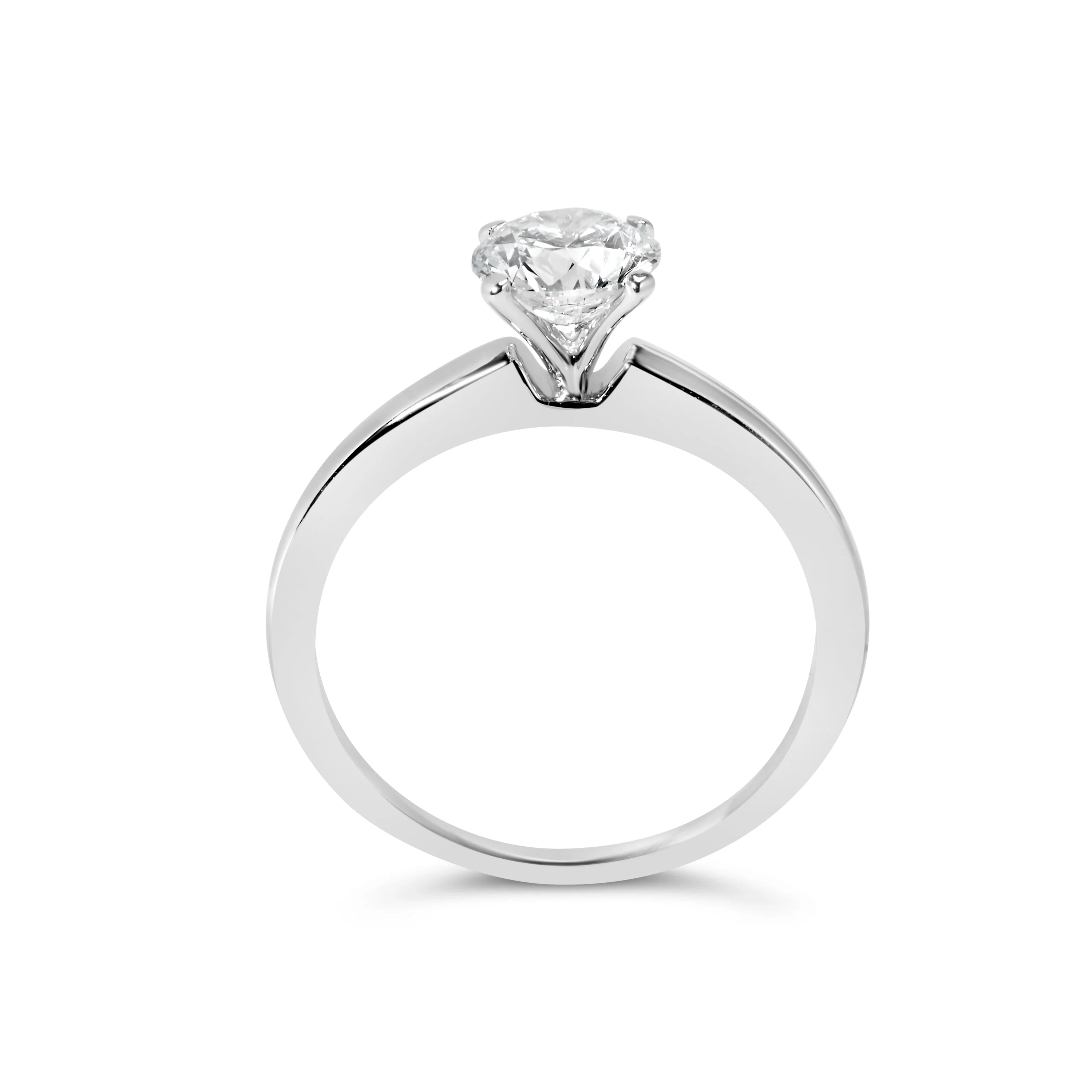 14K White Gold 1.0 Cttw Round Lab Grown Diamond 4 Prong Solitaire Engagement Ring (F-G Color, VS2-SI1 Clarity) - Ring Size 7 - Image 10