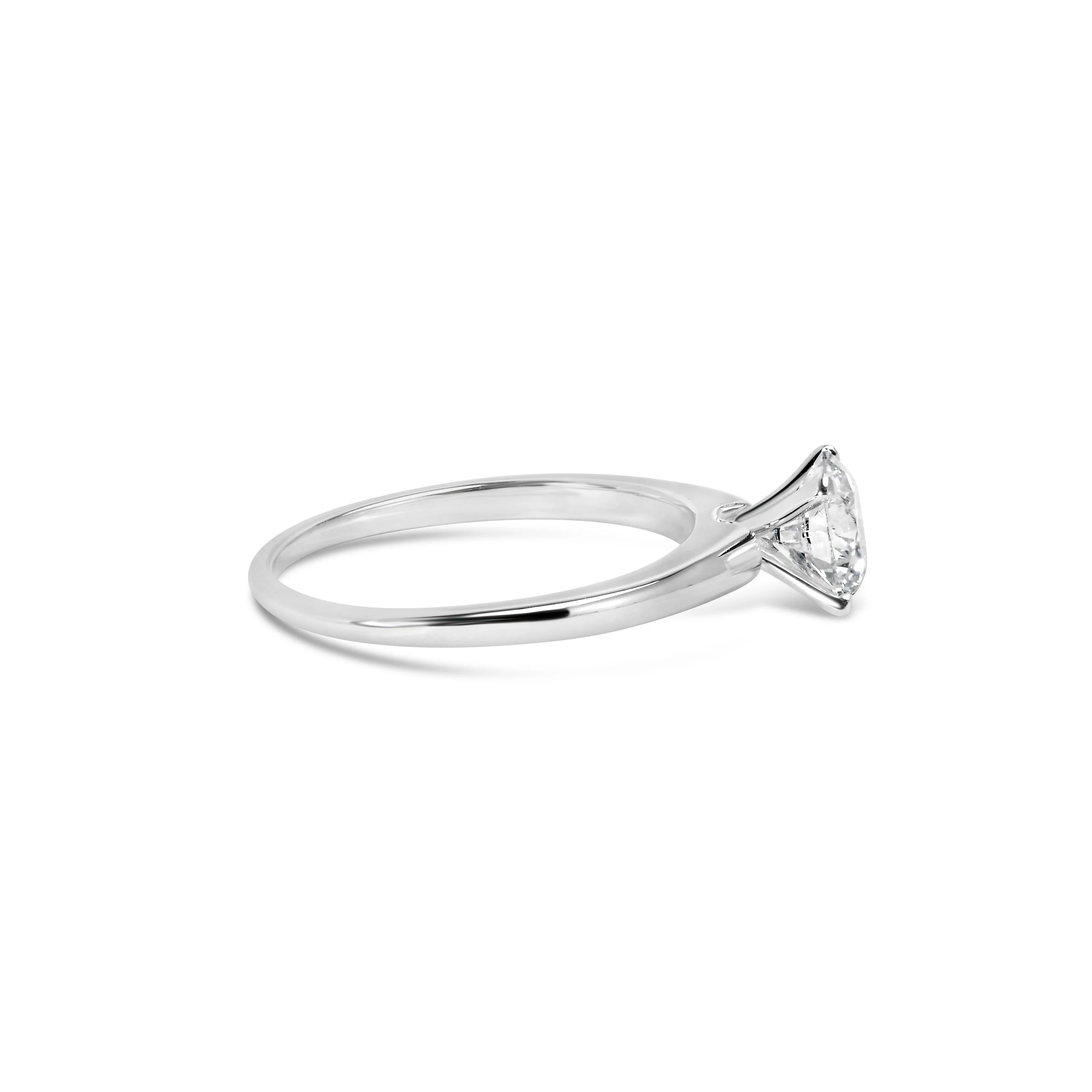 14K White Gold 1.0 Cttw Round Lab Grown Diamond 4 Prong Solitaire Engagement Ring (F-G Color, VS2-SI1 Clarity) - Ring Size 7 - Image 7