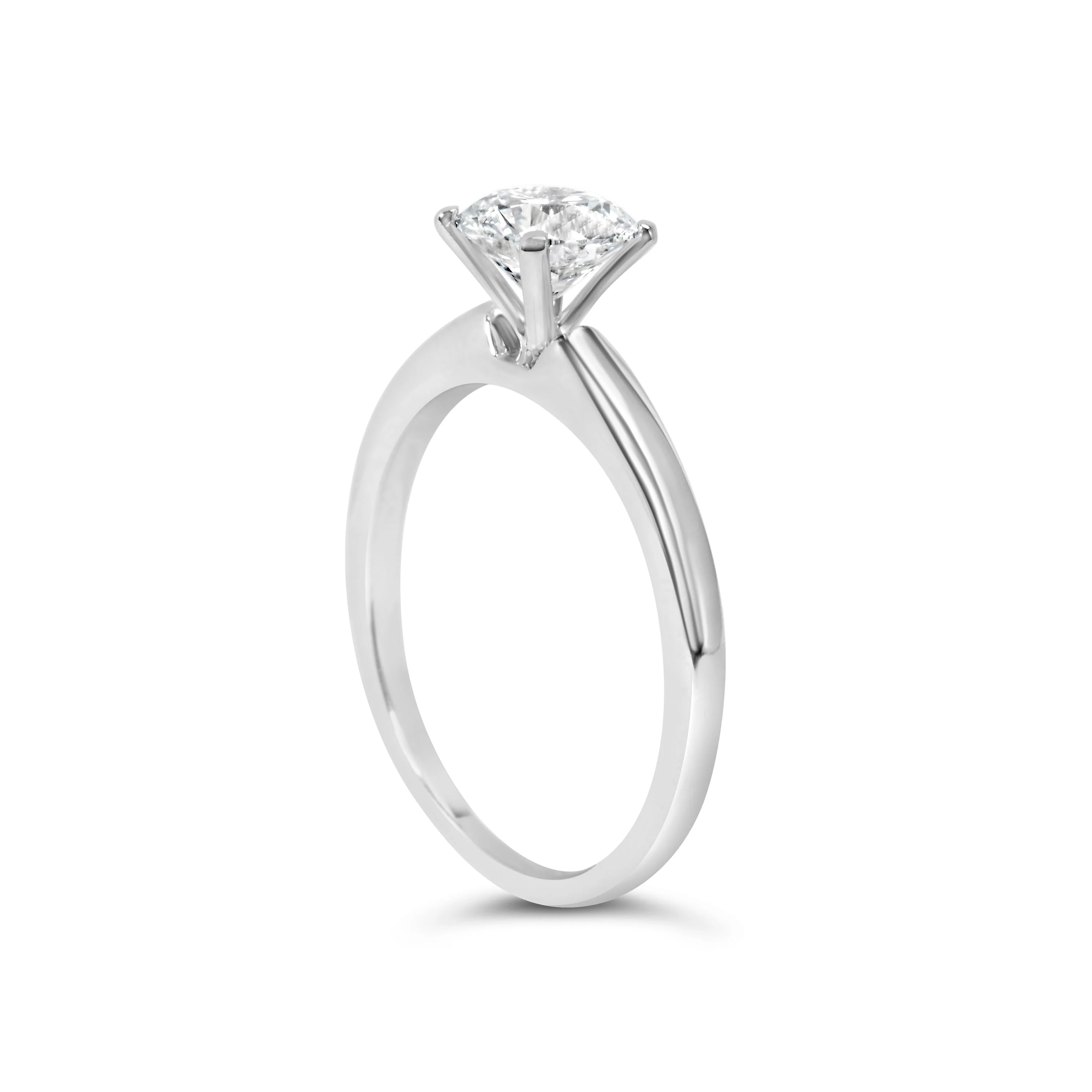 14K White Gold 1.0 Cttw Round Lab Grown Diamond 4 Prong Solitaire Engagement Ring (F-G Color, VS2-SI1 Clarity) - Ring Size 7 - Image 9