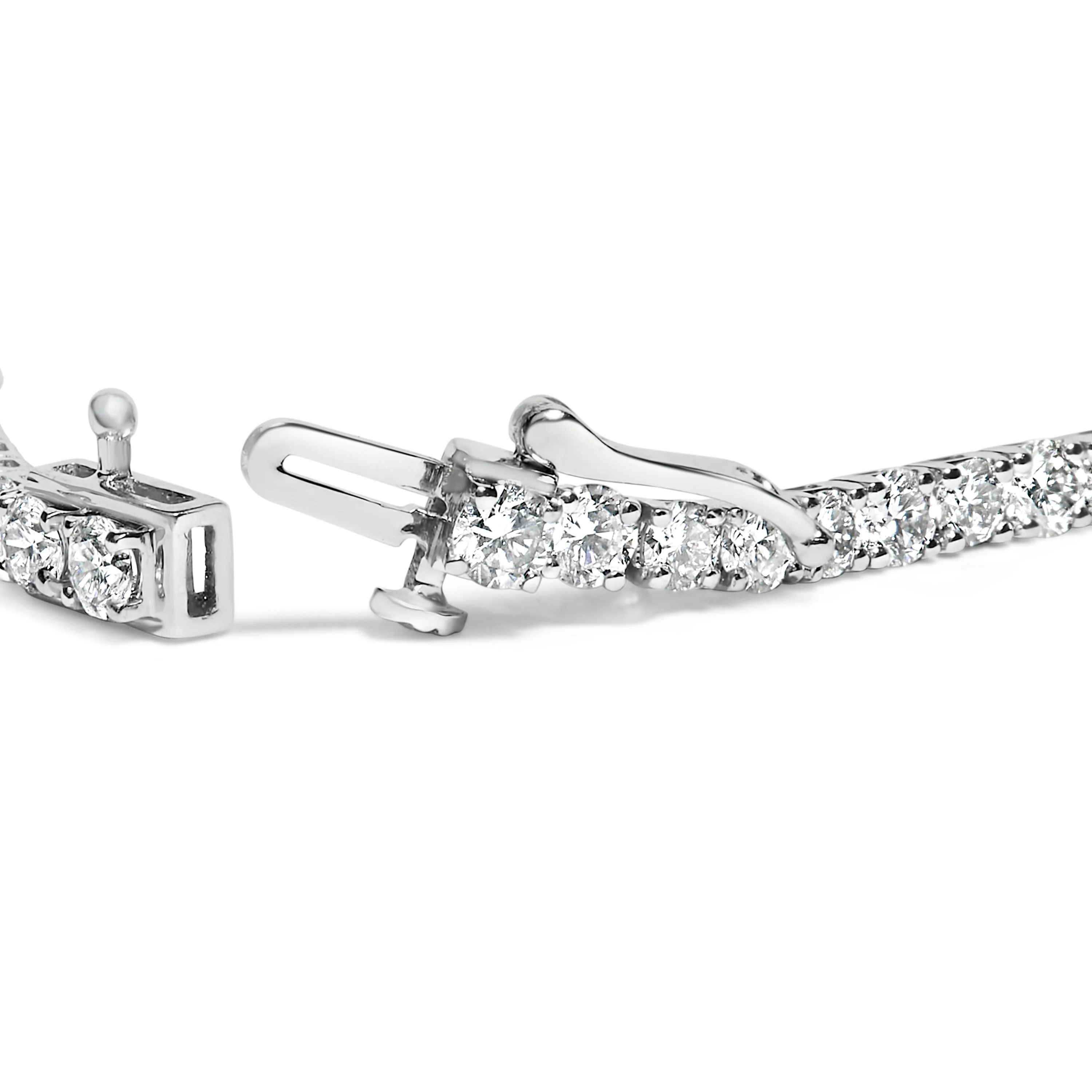14K White Gold 6.00 Cttw Lab Grown Diamond Classic Tennis Bracelet - 7.25" - Image 2