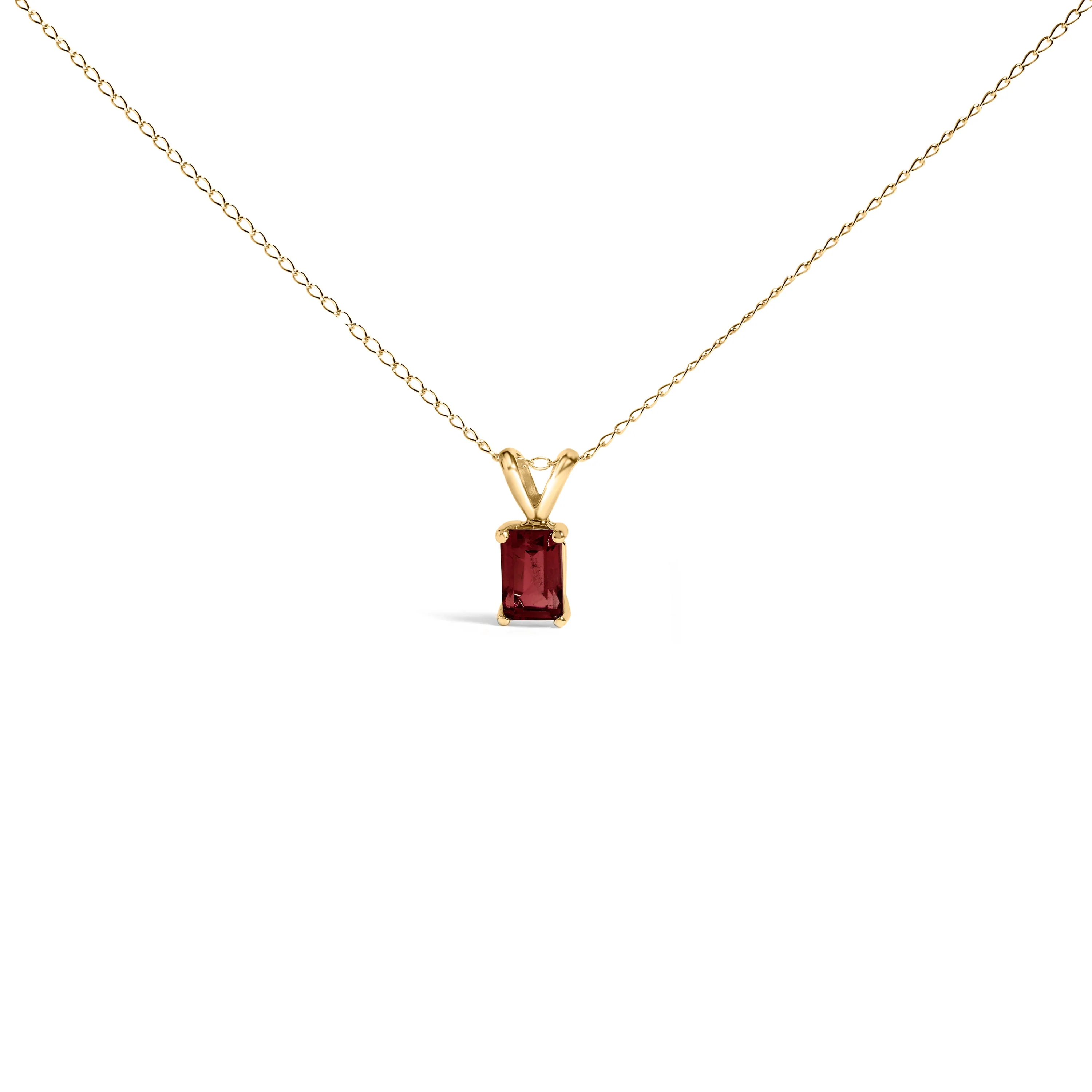 14K White Gold 6x4MM Emerald Cut Purple Amethyst Solitaire Pendant Necklace - Image 10