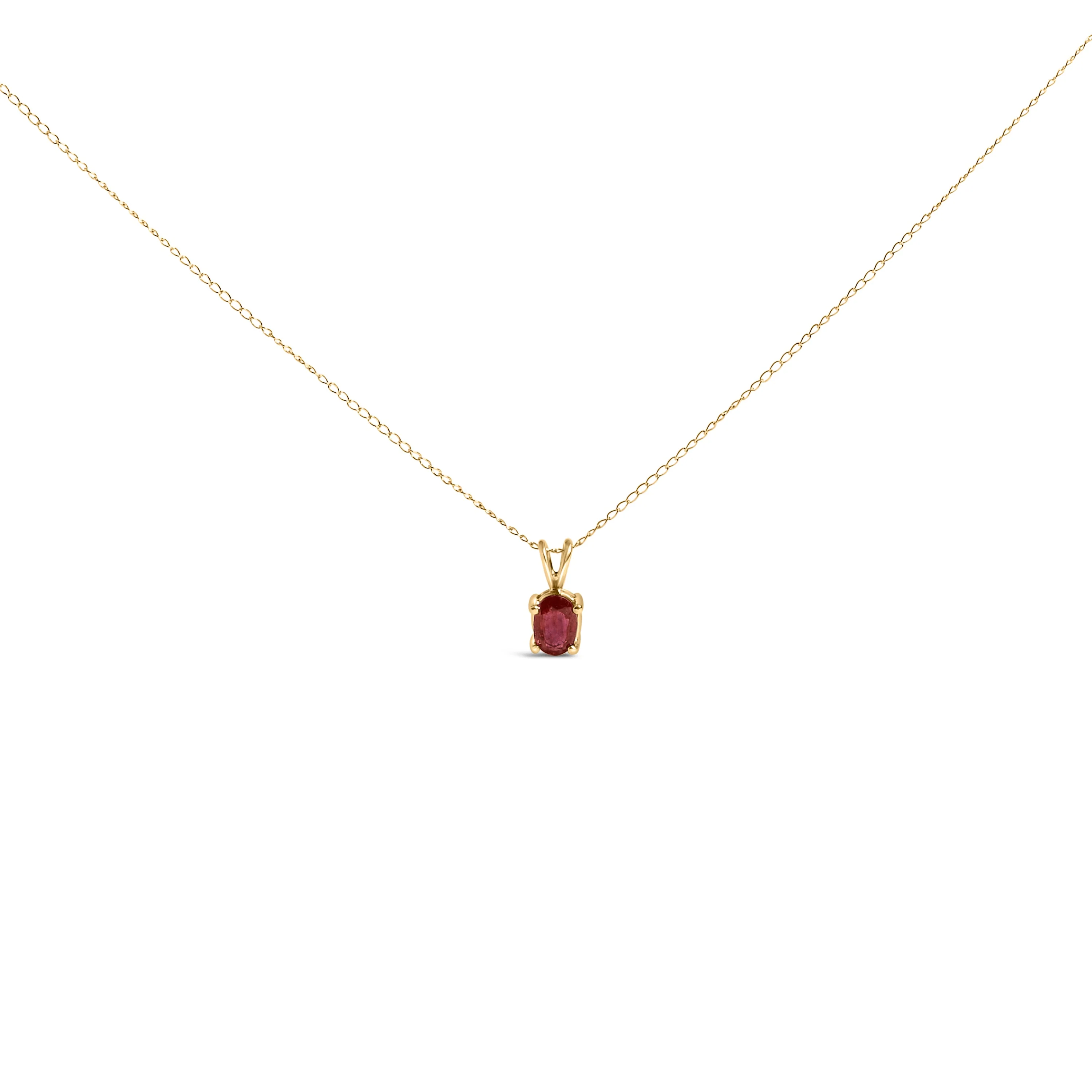 14K White Gold 6x4MM Oval Shaped Purple Amethyst Solitaire Pendant Necklace - Image 10