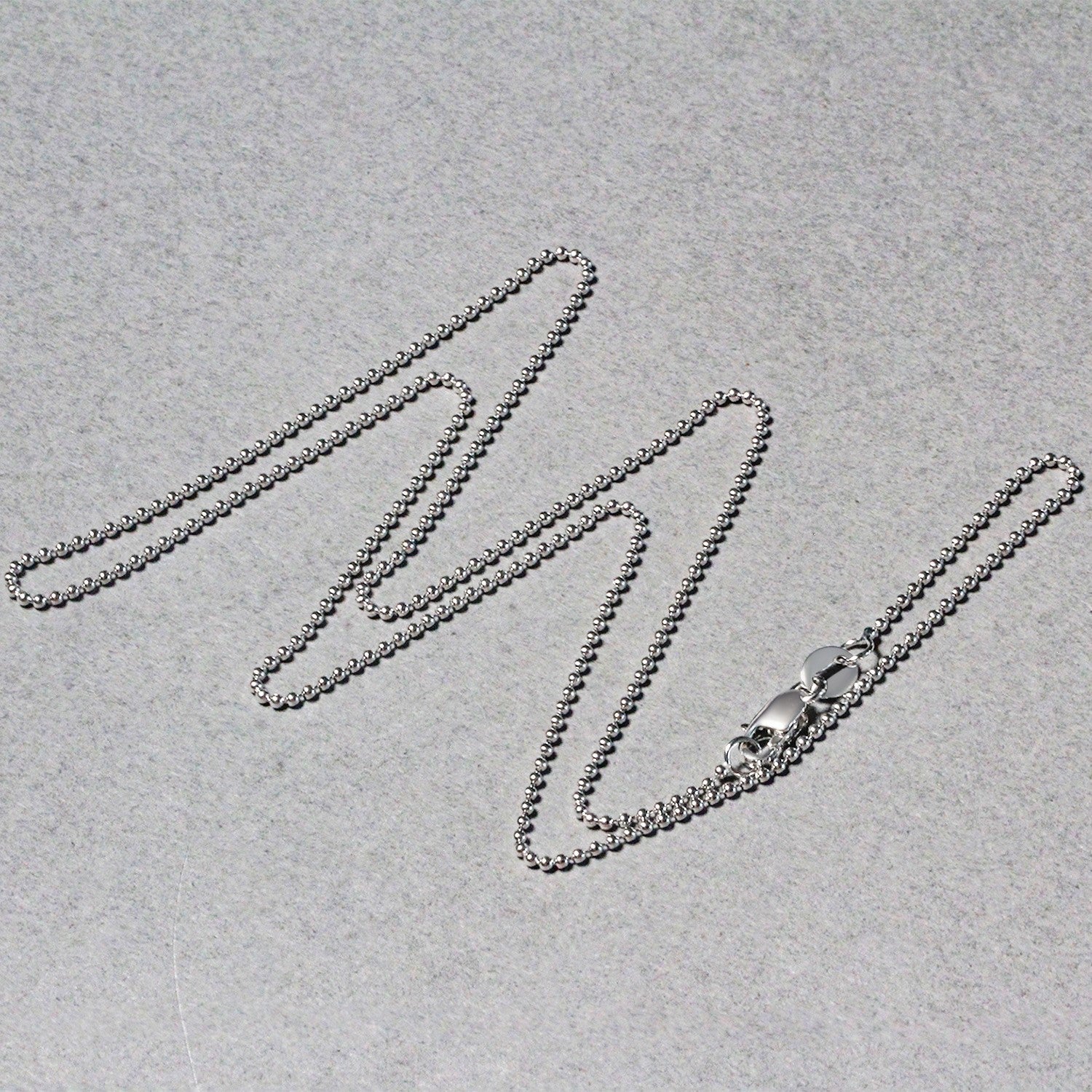 14k White Gold Bead Chain 1.0mm - Image 12