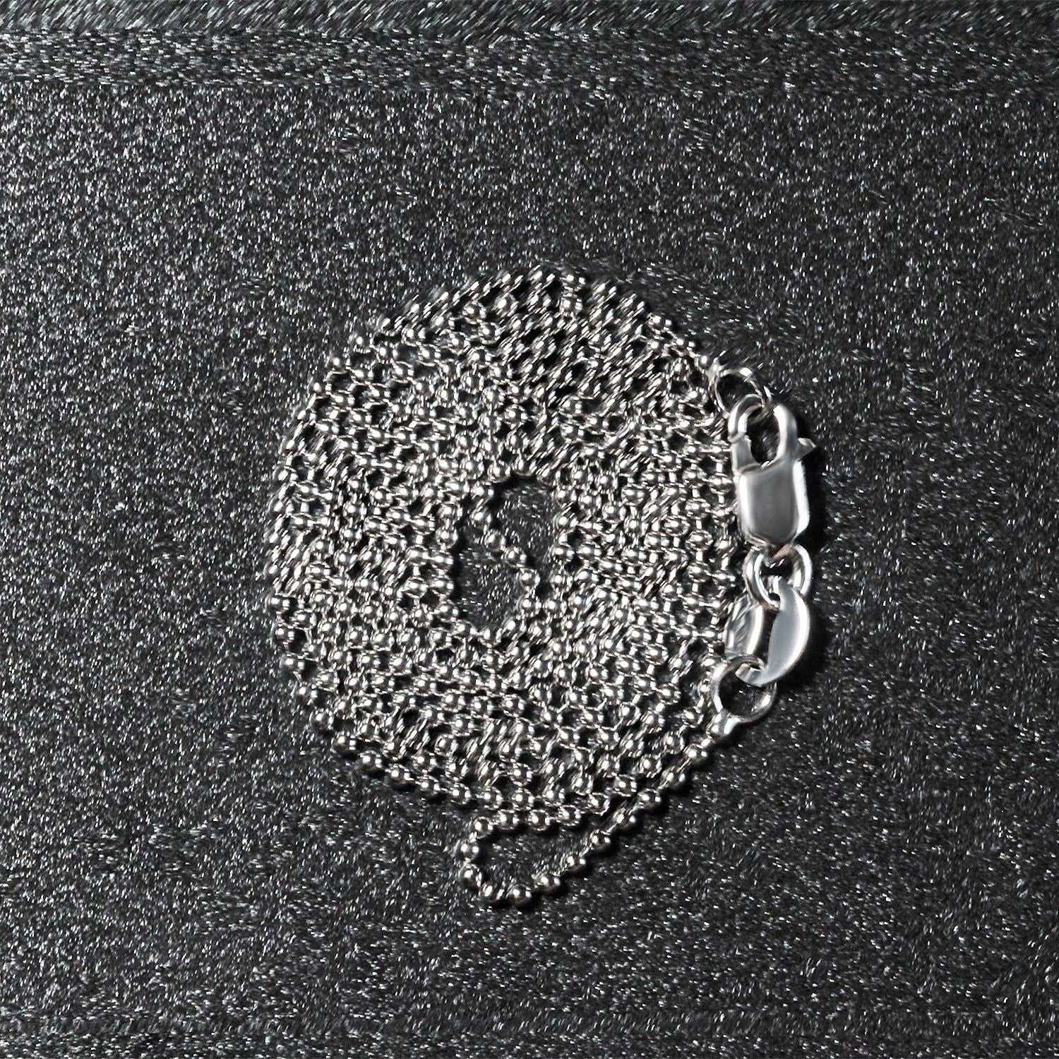 14k White Gold Bead Chain 1.0mm - Image 13