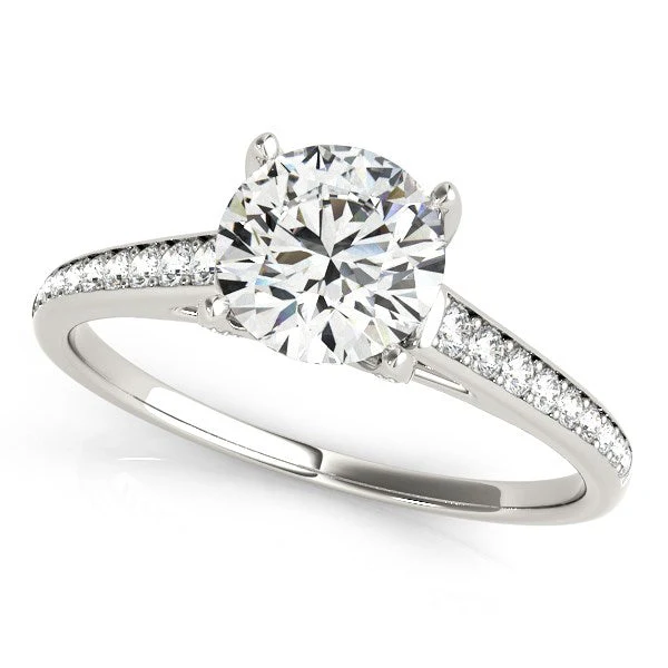 14k White Gold Diamond Engagement Ring With Cathedral Design (1 1/3 cttw) - Image 3