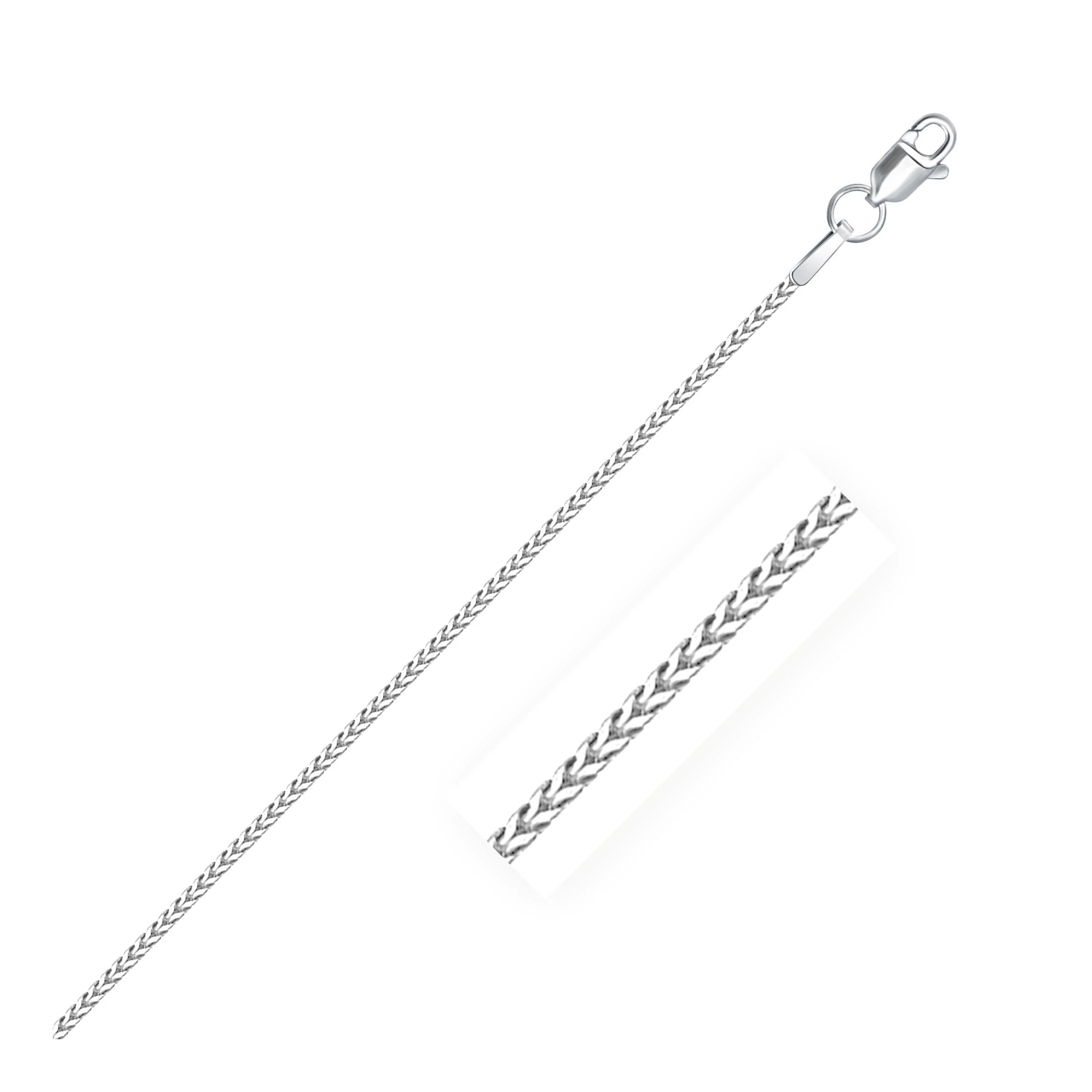 14k White Gold Franco Chain 0.9mm - Image 5