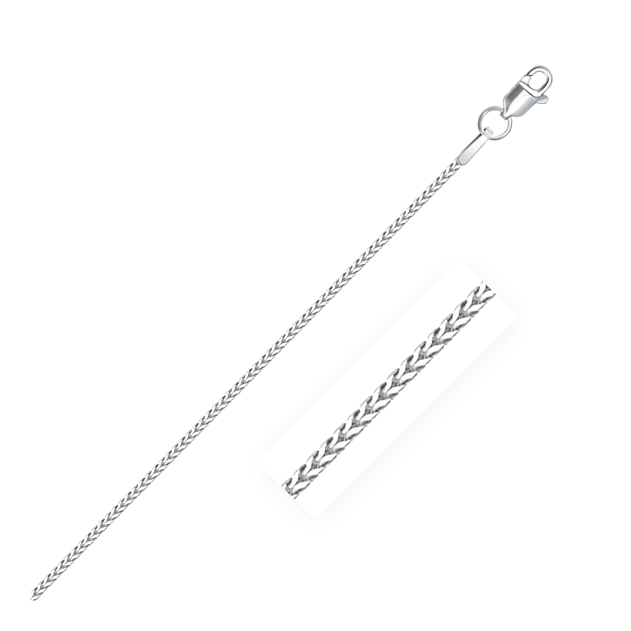 14k White Gold Franco Chain 0.9mm - Image 6