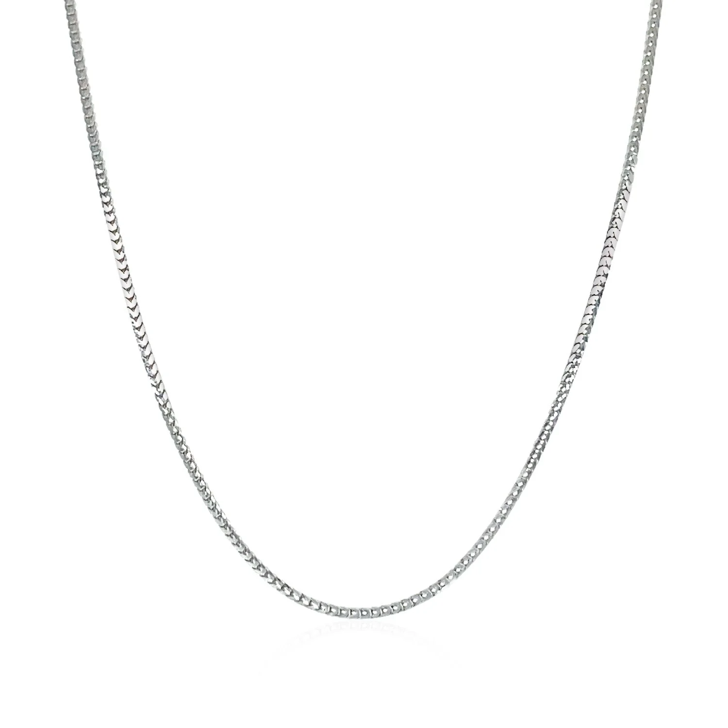14k White Gold Franco Chain 0.9mm - Image 7