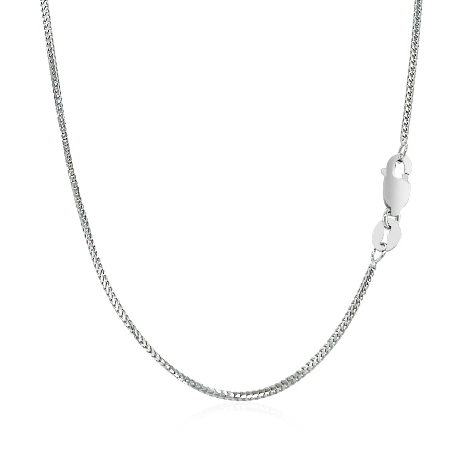 14k White Gold Franco Chain 0.9mm - Image 8
