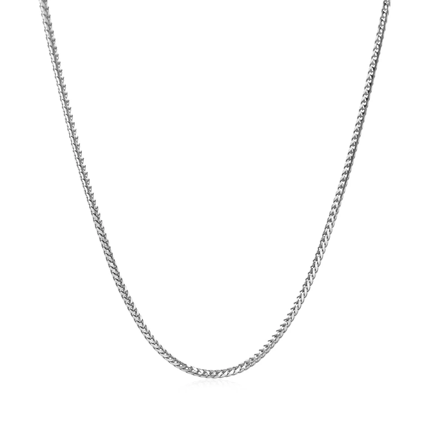 14k White Gold Franco Chain 1.2mm - Image 9